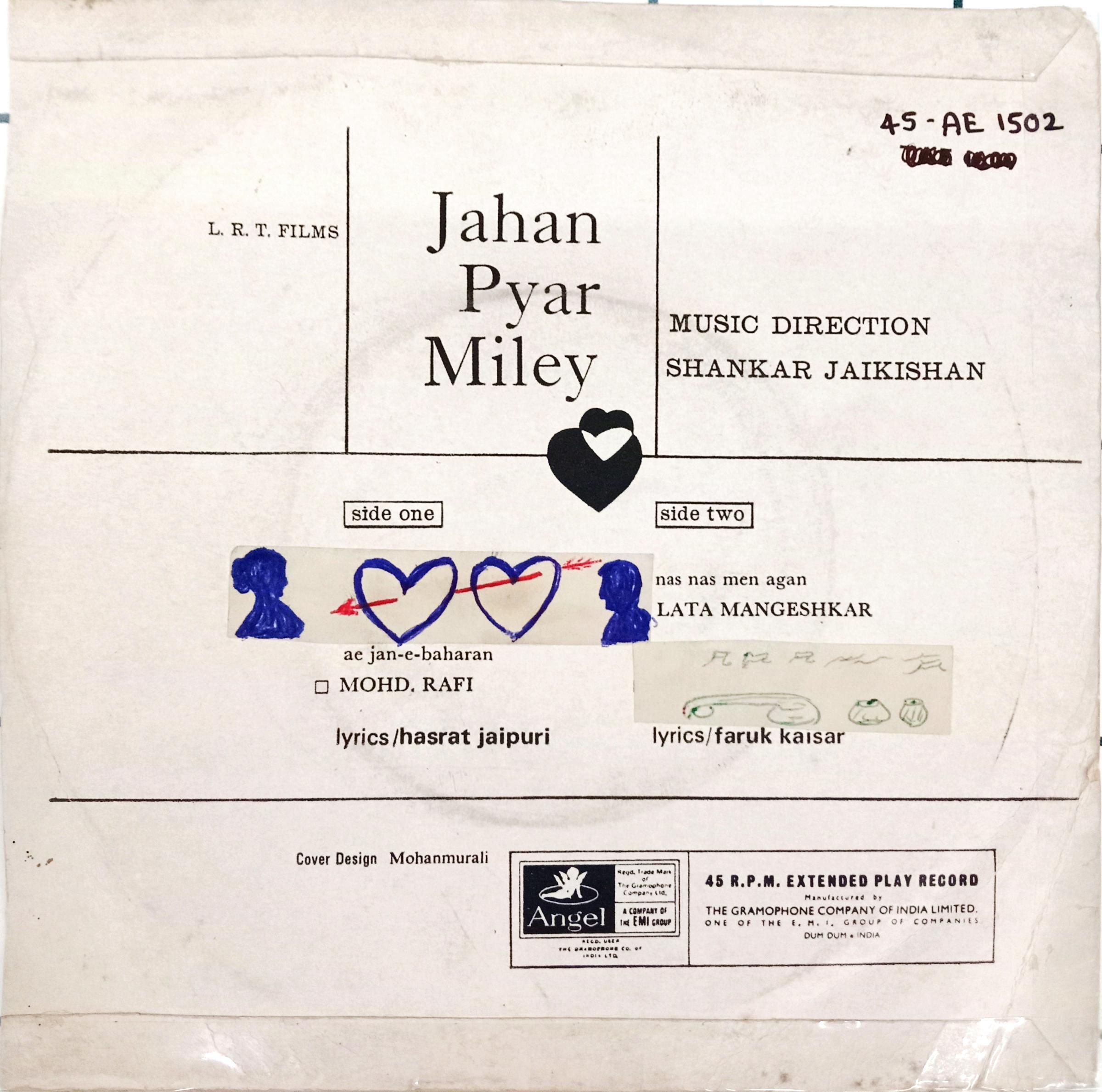 Shankar Jaikishan -  Jahan Pyar Miley (45-RPM)
