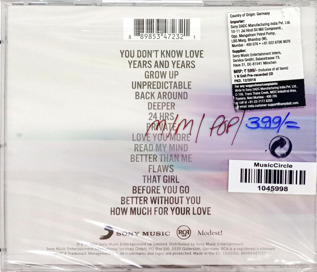 Olly Murs -  24 HRS (CD)