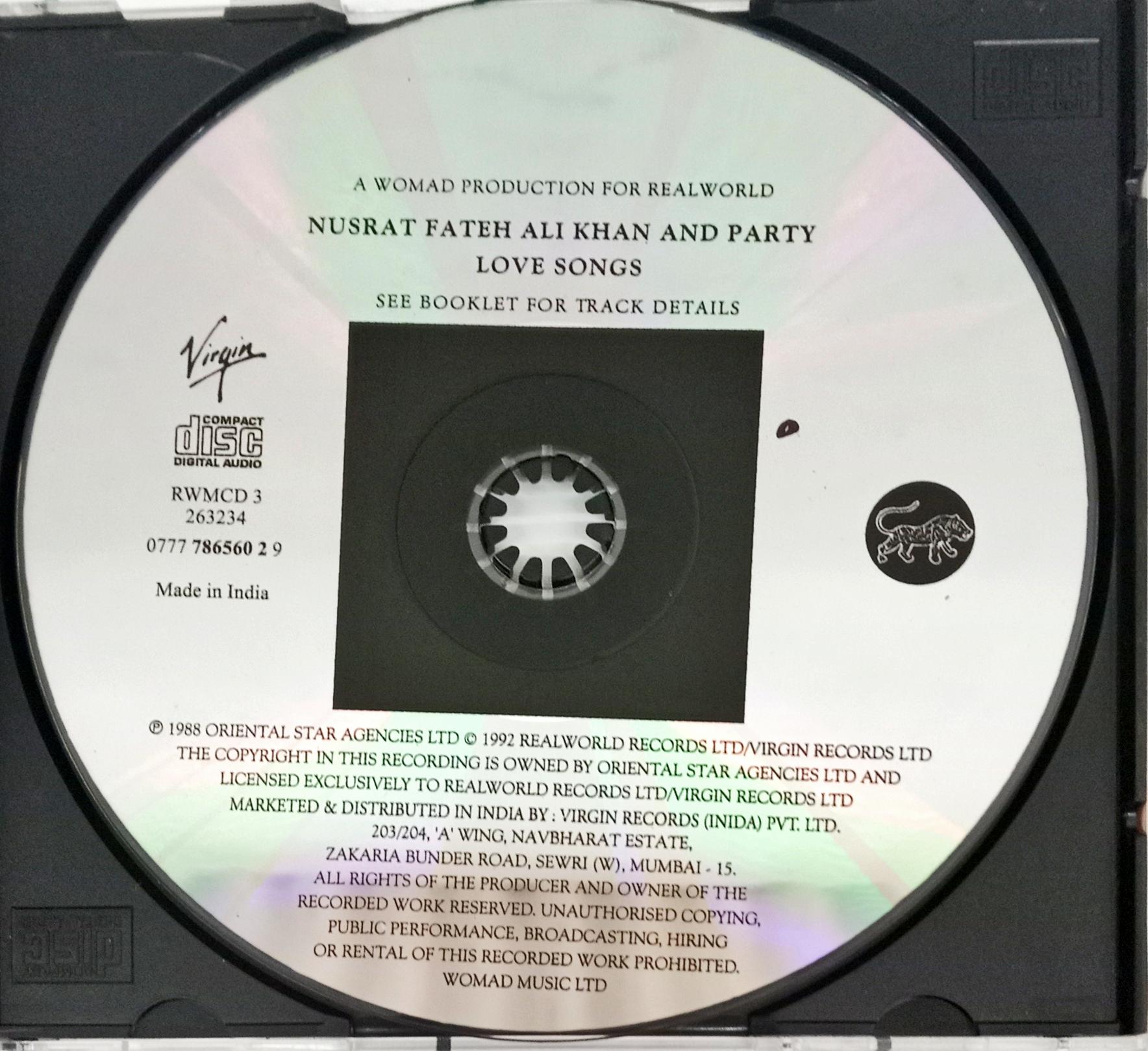 Nusrat Fateh Ali Khan & Party -  Love Songs (CD)