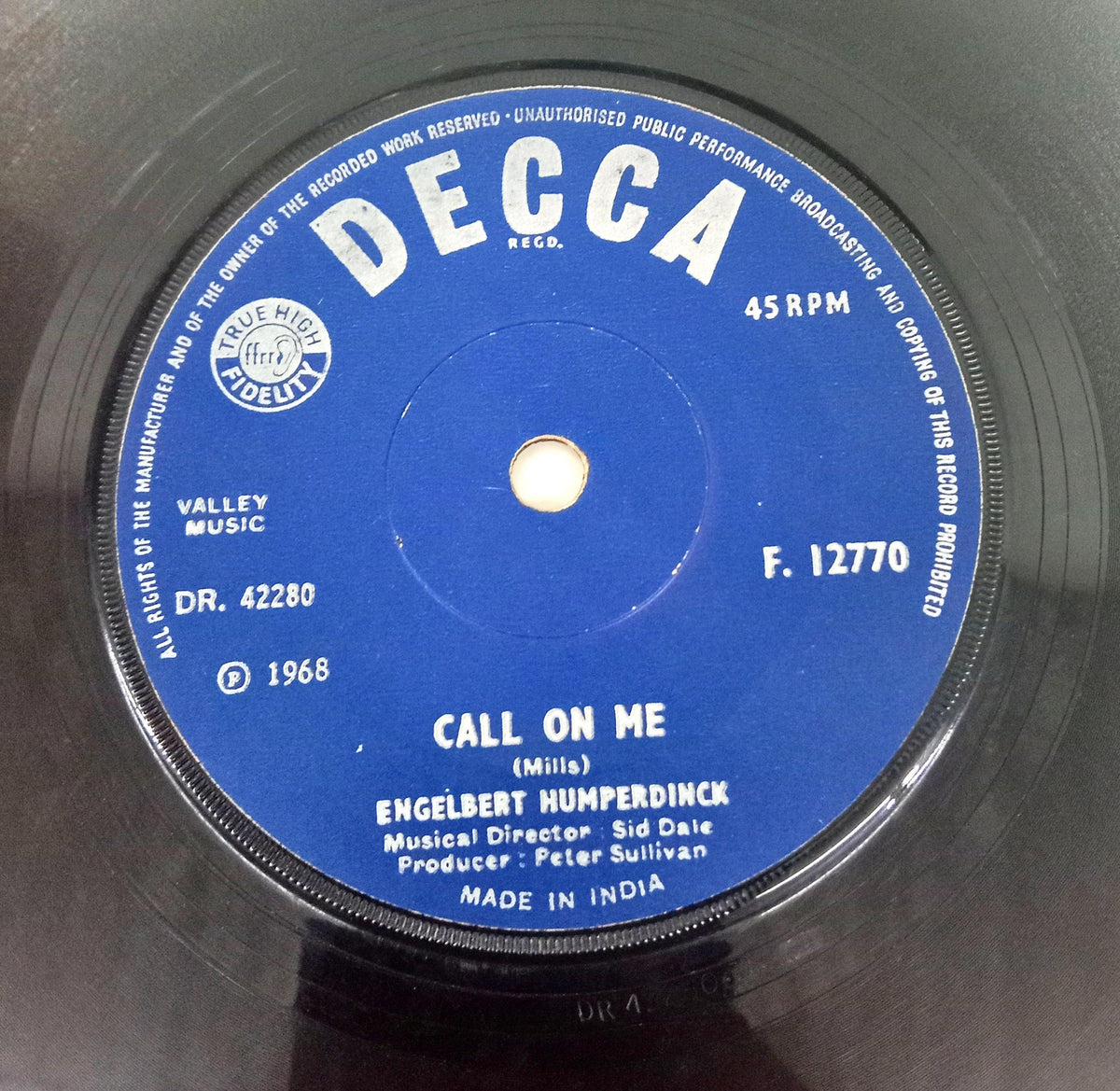 Engelbert Humperdinck -  A Man Without Love (45-RPM)
