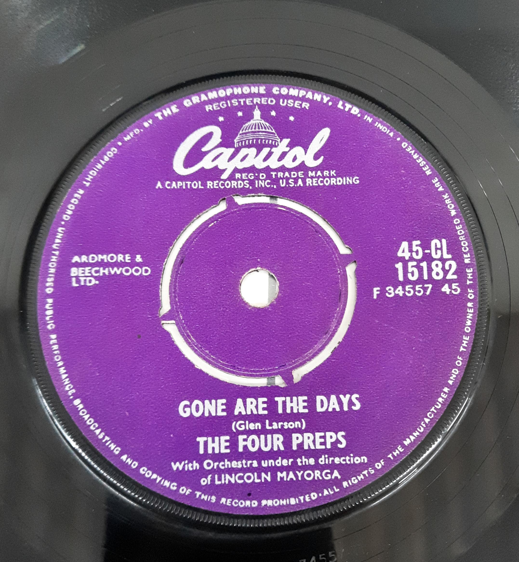 The Four Preps - Calcutta / Gone Are The Days (45-RPM)