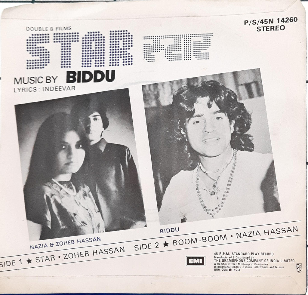 Nazia*, Zoheb Hassan, Biddu  -  Star (45-RPM)