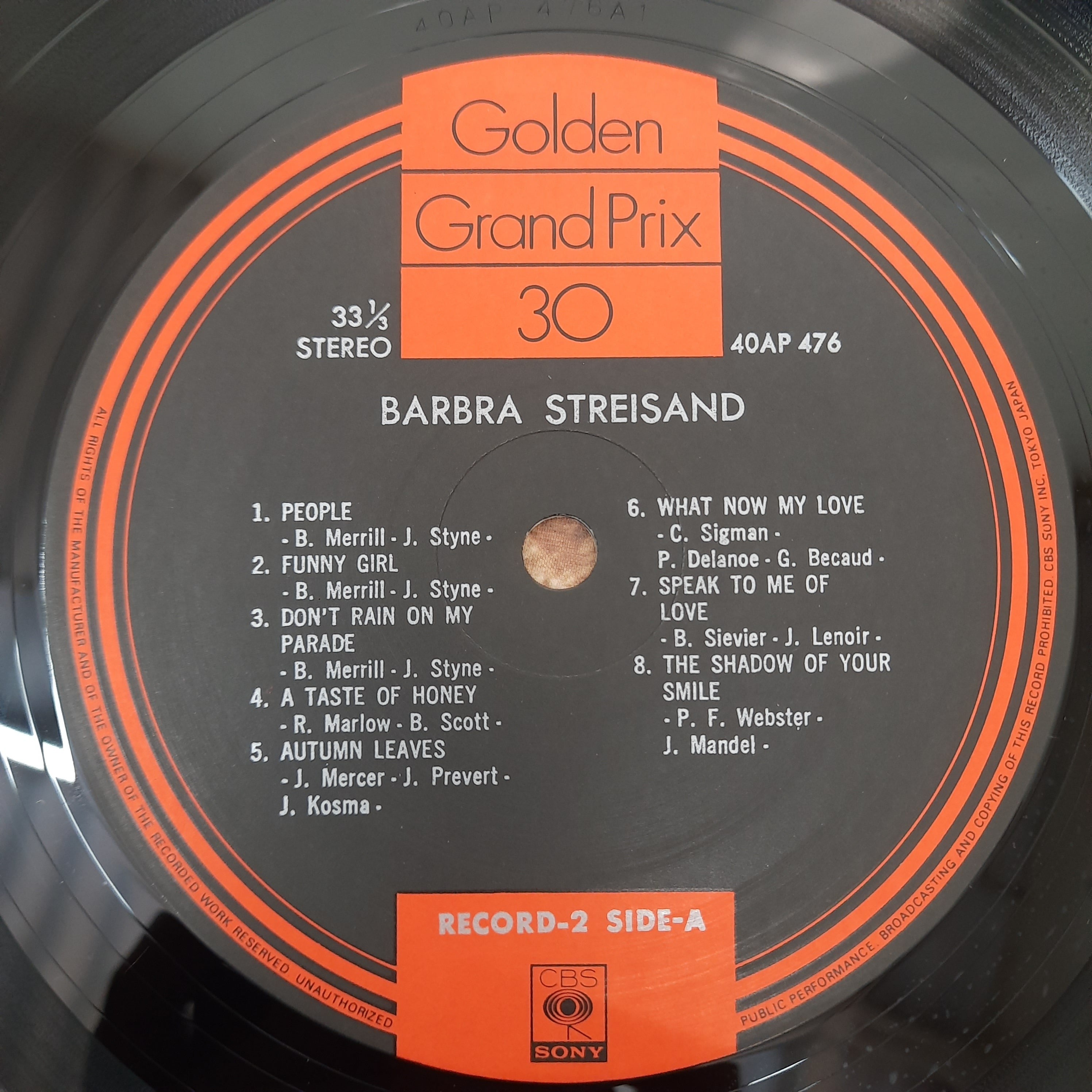 Barbra Streisand - Golden Grand Prix 30 (Vinyl) (2)