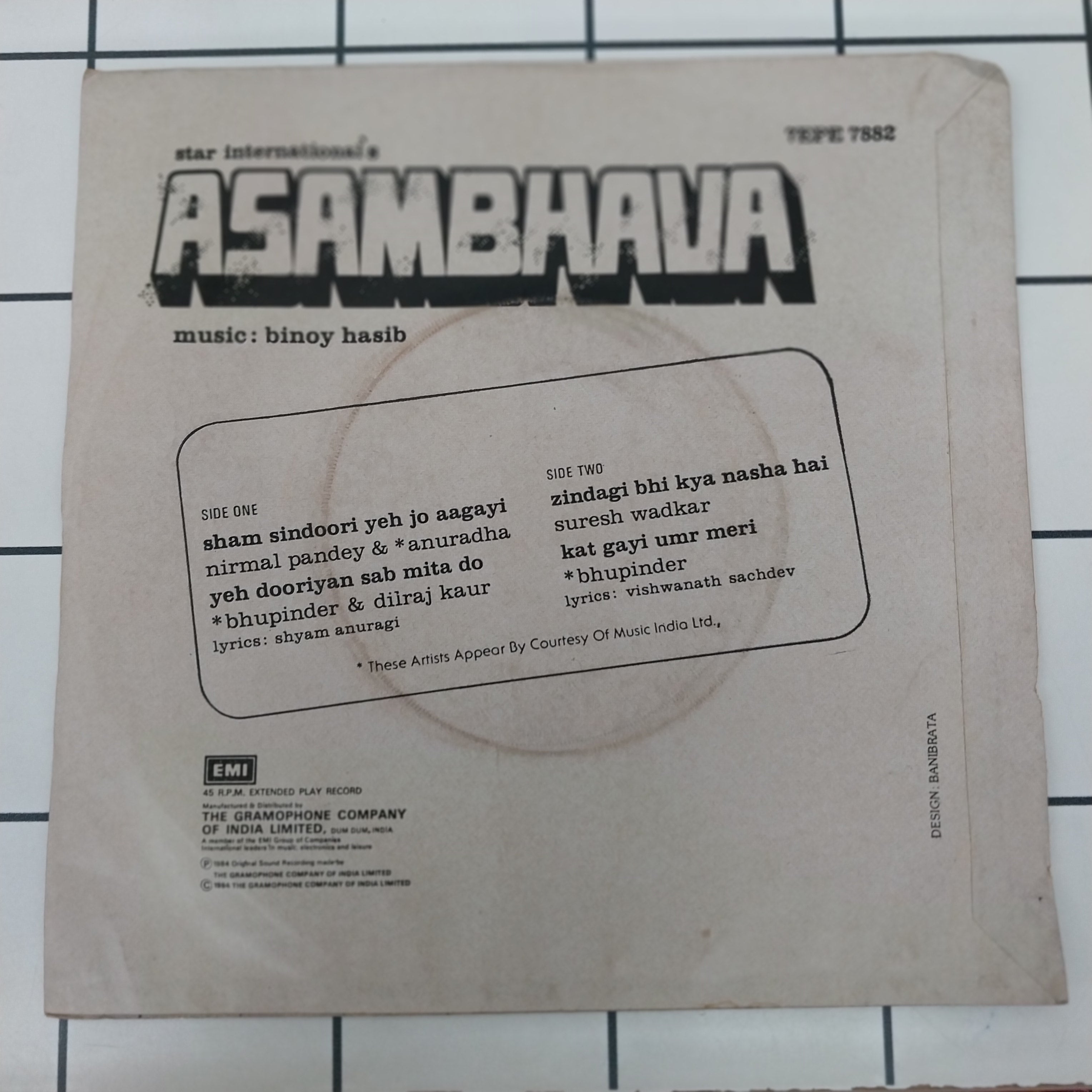 Binoy Hasib - Asambhava (45-RPM)