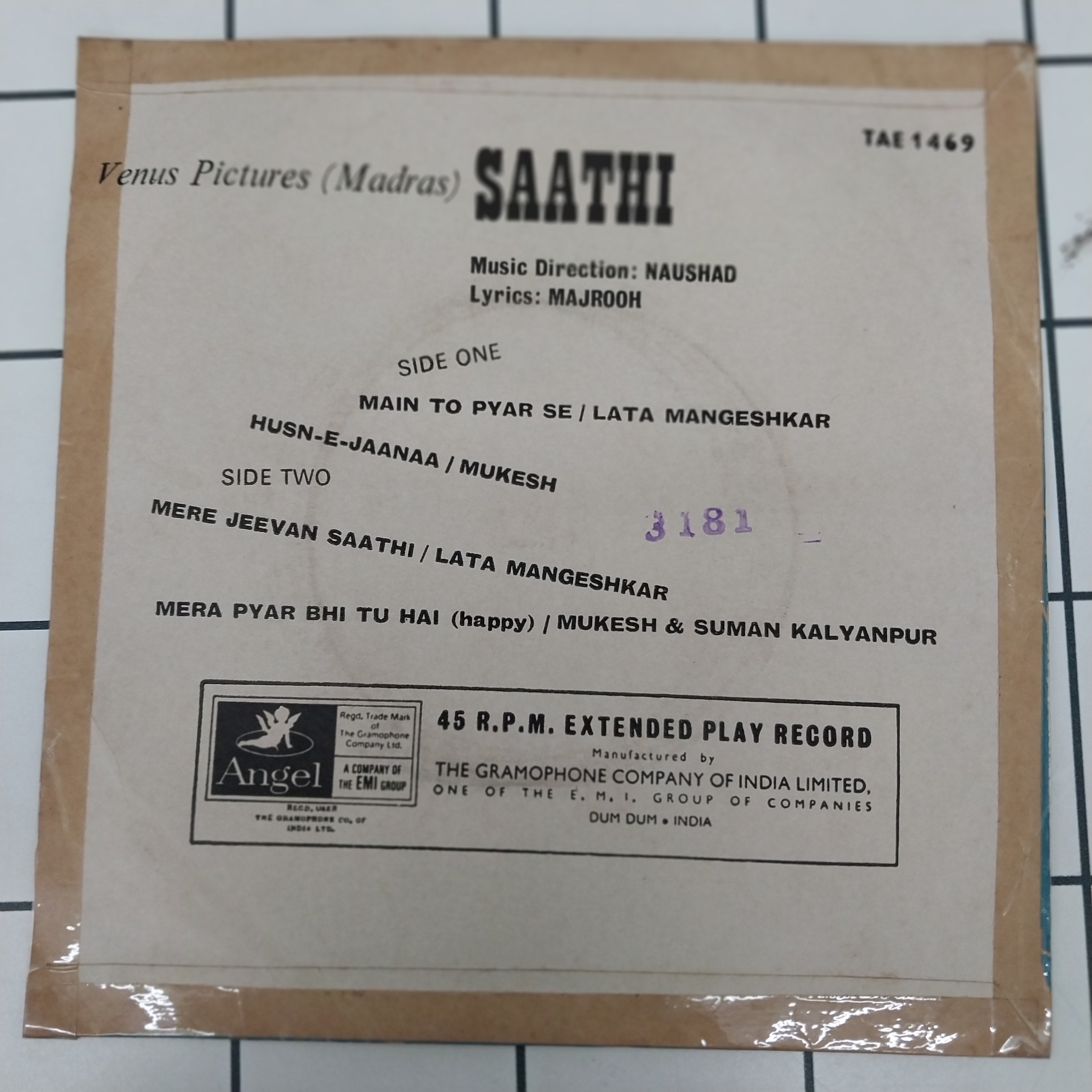 Naushad - Saathi (45-RPM)