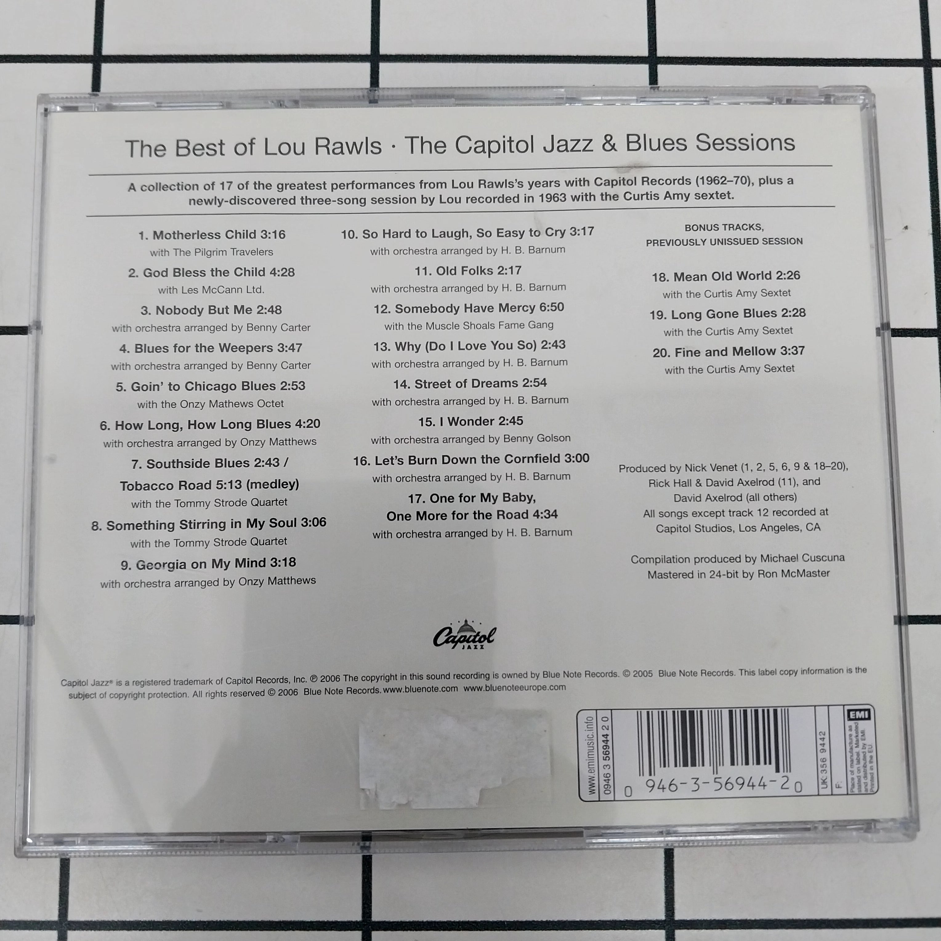 Lou Rawls - The Best Of Lou Rawls (The Capitol Jazz & Blues Sessions) (CD)