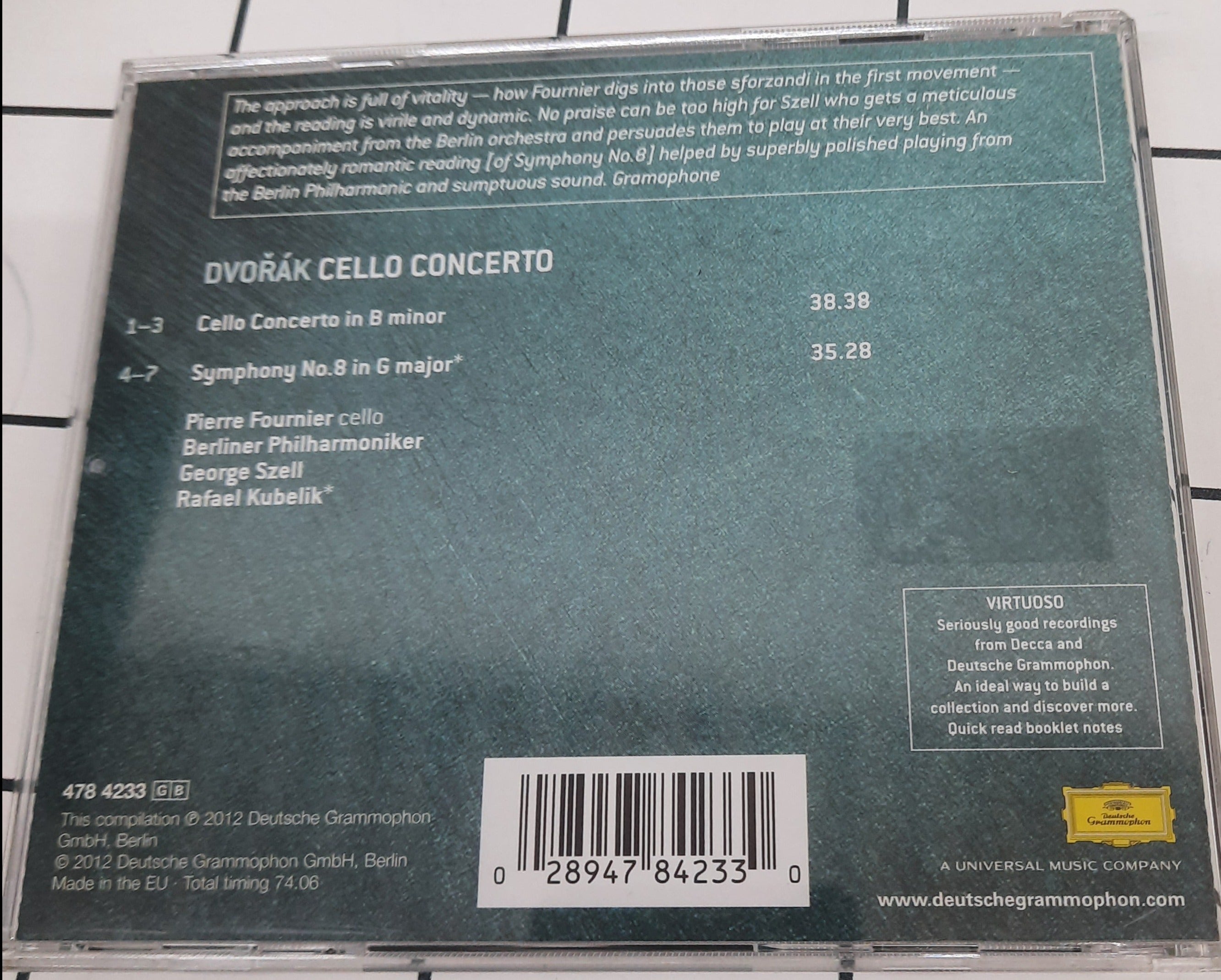 Antonín Dvořák, Berliner Philharmoniker, Pierre Fournier, Rafael Kubelik, George Szell - Cello Concerto - Symphony No. 8 (CD)