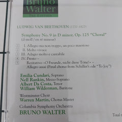 Bruno Walter, Ludwig van Beethoven, Columbia Symphony Orchestra - Symphony No. 9 "Choral" (CD)