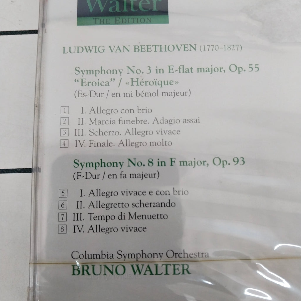 Bruno Walter, Ludwig Van Beethoven, Columbia Symphony Orchestra - Symphony No.3 In E-Flat Major,Op.55 "Eroica"  & No.8 In F Major,Op.93 (CD)