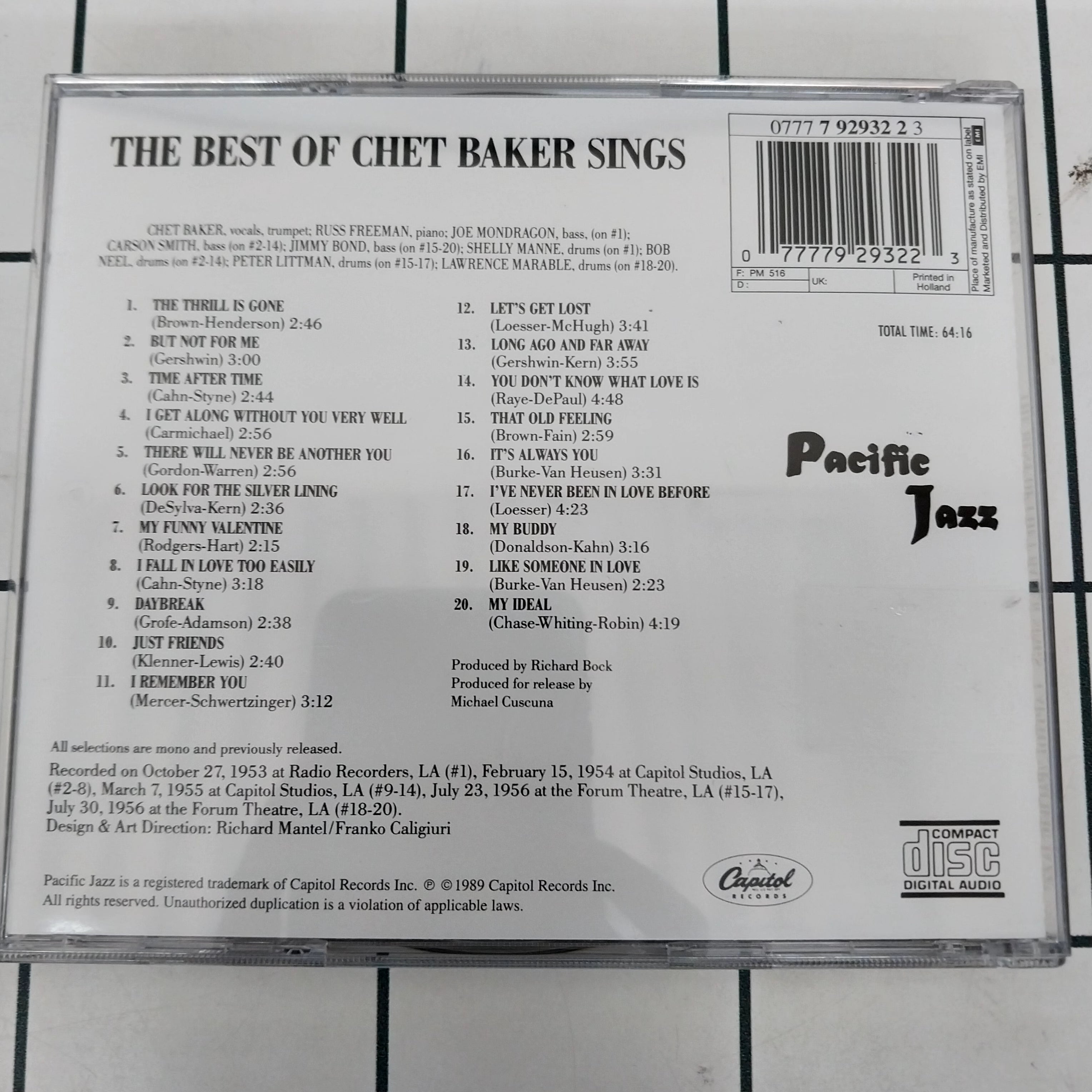 Chet Baker - The Best Of Chet Baker Sings (CD)