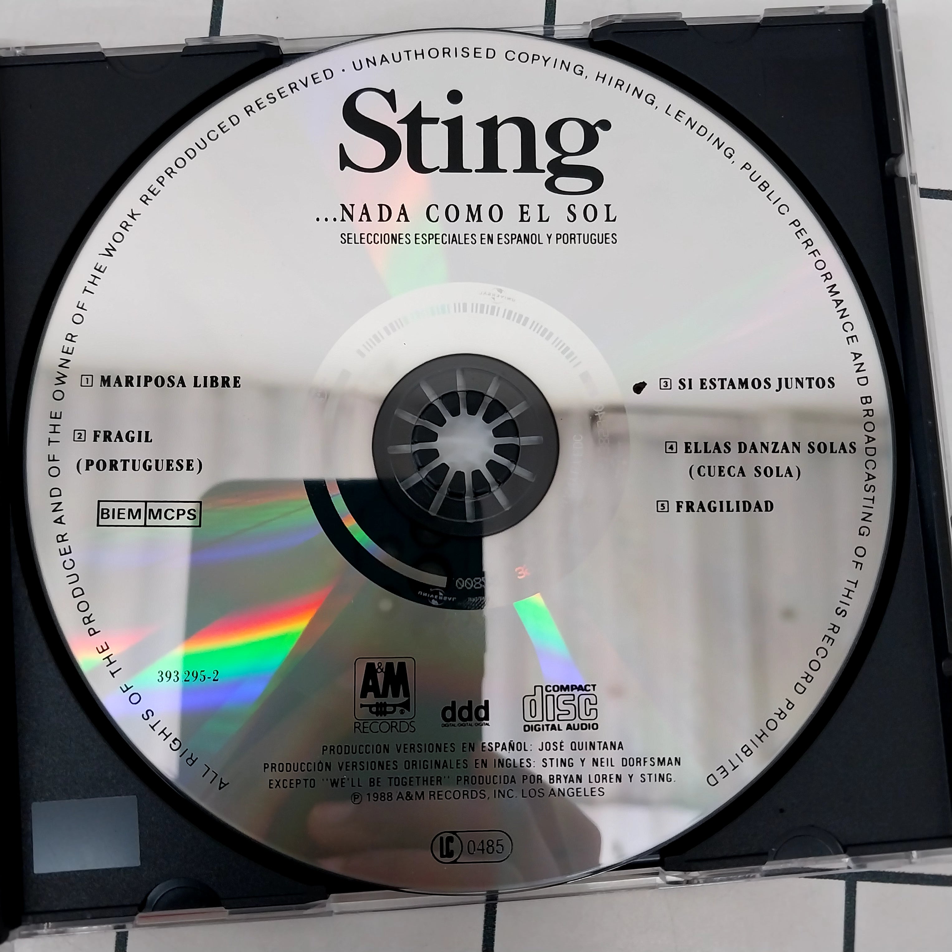 Sting - ...Nada Como El Sol (Selecciones Especiales En Espanol Y Portugues) (CD)