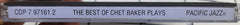 Chet Baker - The Best Of Chet Baker Plays (CD)