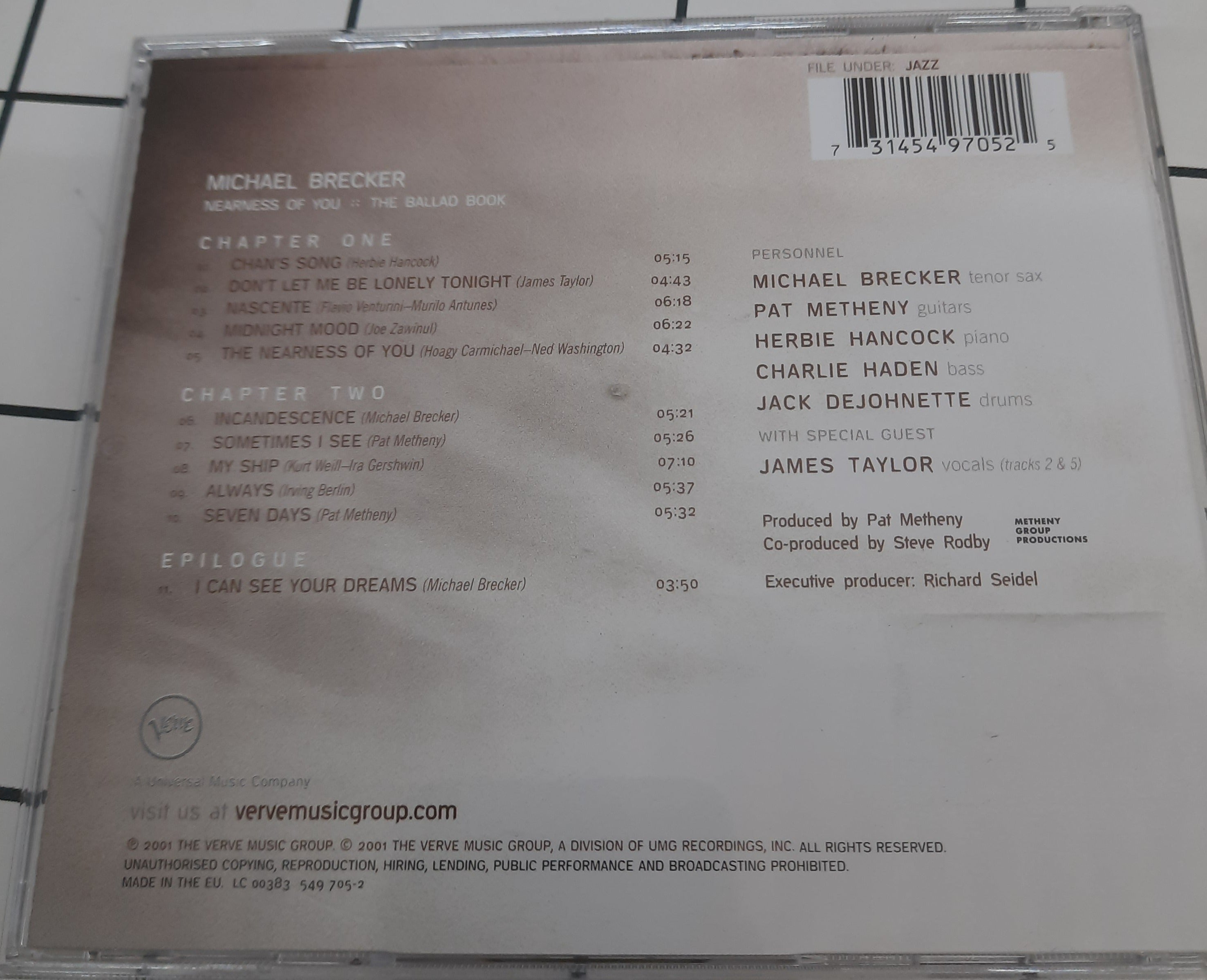 Michael Brecker - Nearness Of You (The Ballad Book)  (CD)