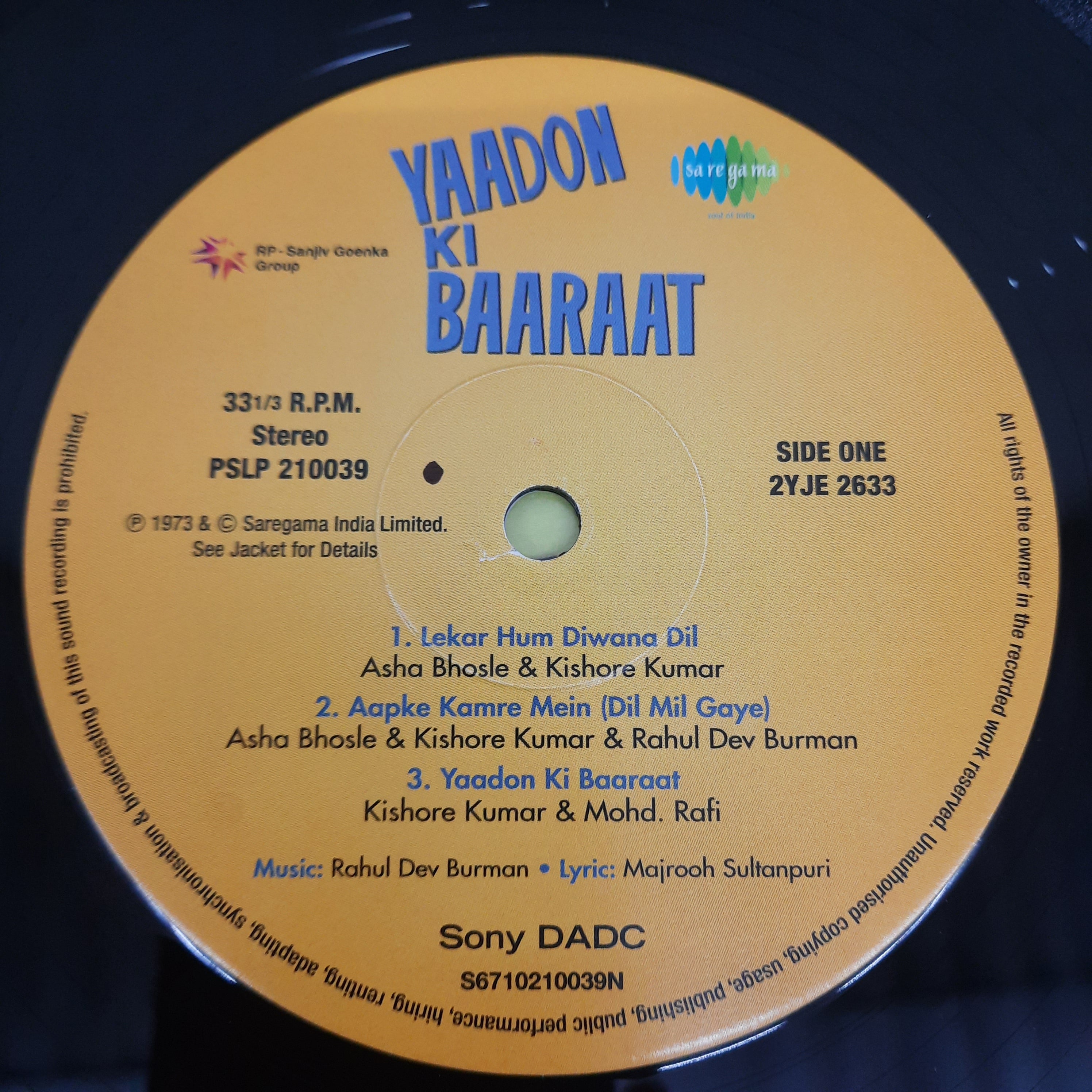 R. D. Burman - Yaadon Ki Baarat (Vinyl)