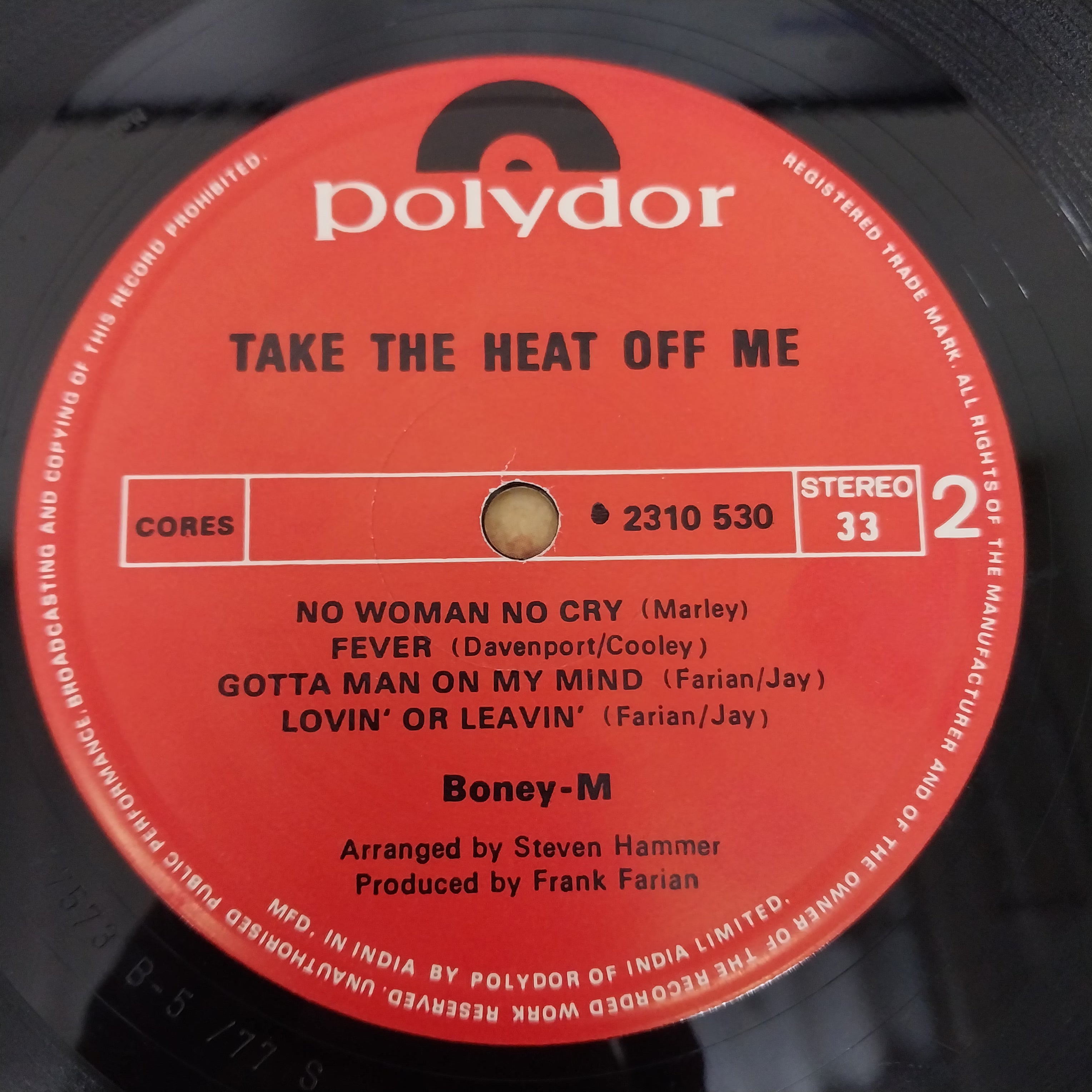 Boney M. - Take The Heat Off Me (Vinyl)