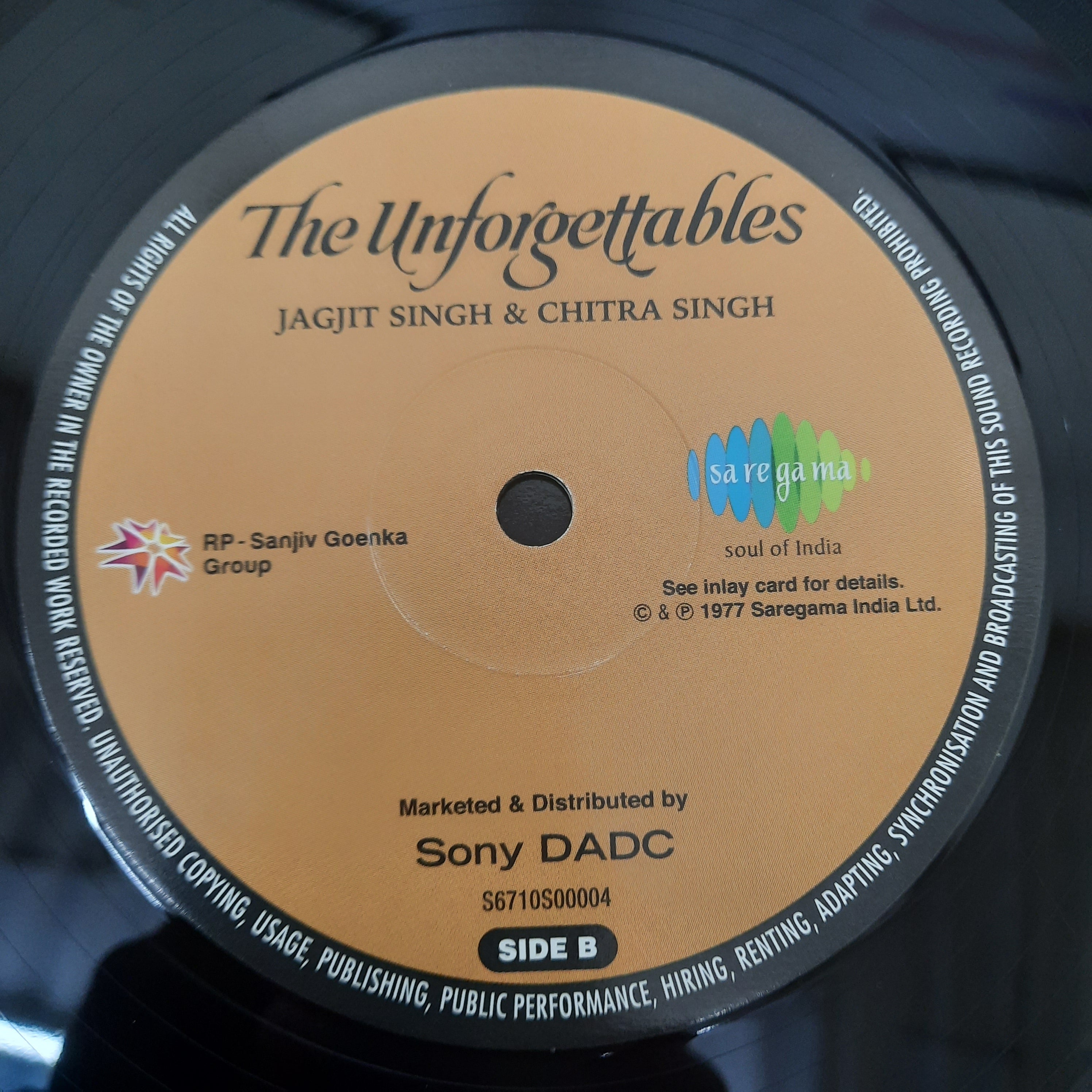 Jagjit & Chitra Singh - The Unforgettables  (Vinyl)