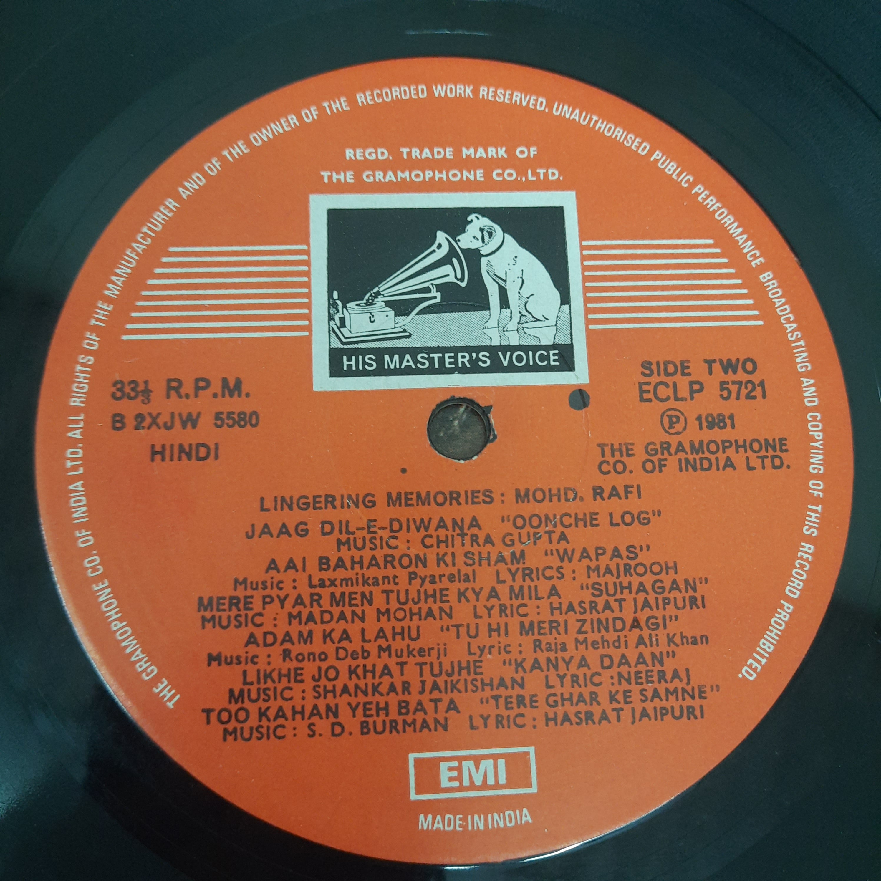 Mohammed Rafi - Lingering Memories (Vinyl)