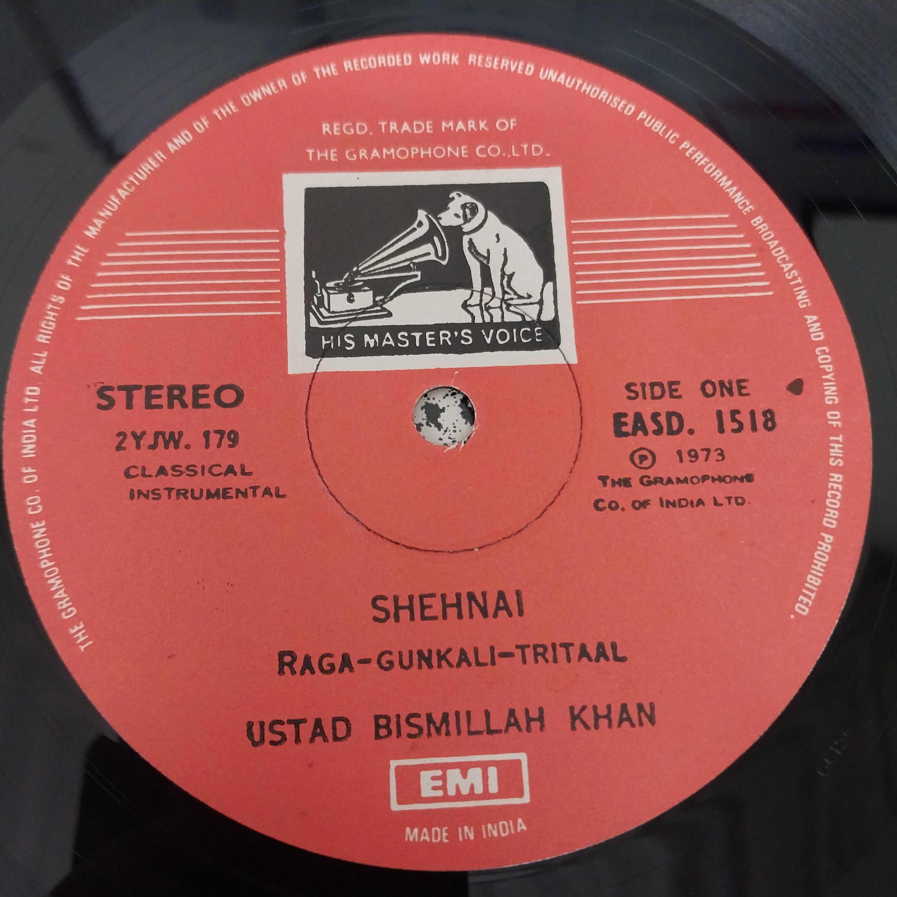 Bismillah Khan - Shehnai • Raga Gunkali: Tritaal • Raga Shudh Kalyan: Tritaal • Pahadi Dhun (Vinyl)