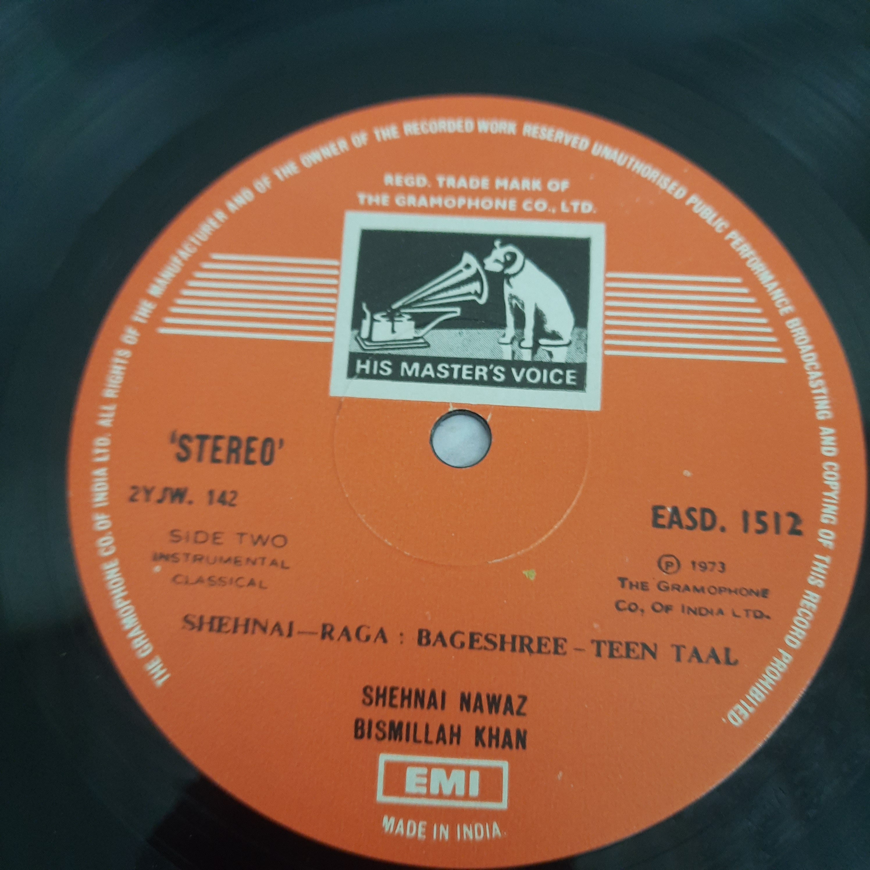 Bismillah Khan - Raga: Bhupal-Todi Jhap Taal ● Bageshree Teen Taal (Vinyl)