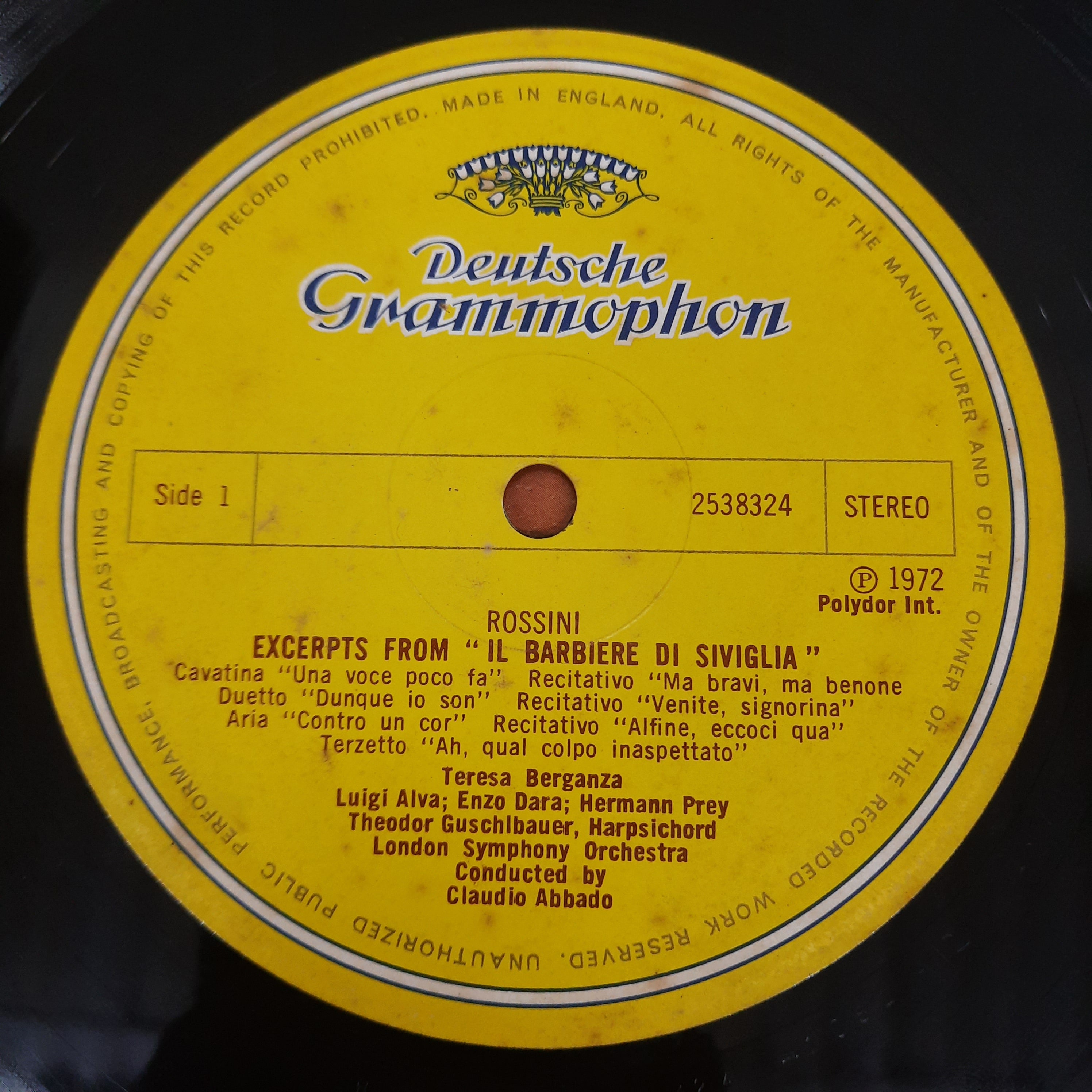 Teresa Berganza Singt Gioacchino Rossini - Il Barbiere Di Siviglia, La Cenerentola (Vinyl)