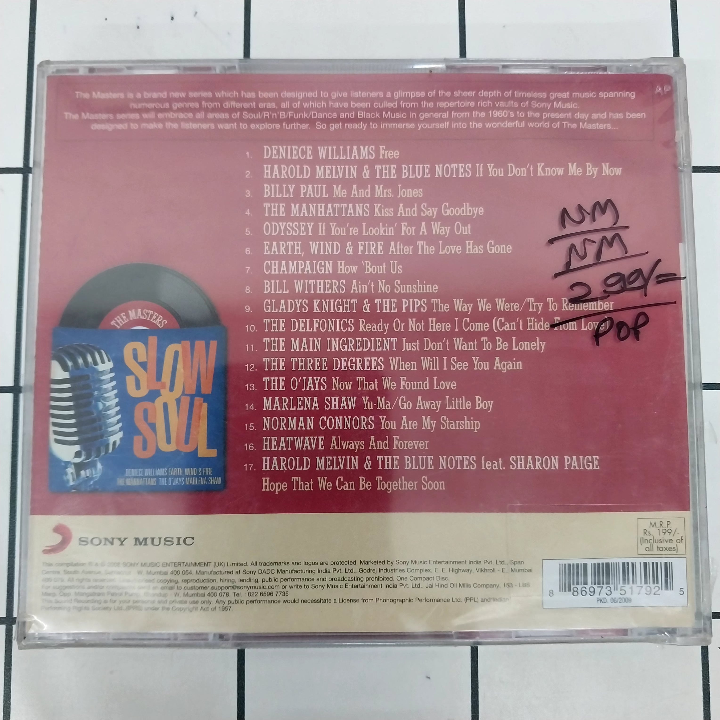 Various - The Masters Series - Slow Soul (CD)