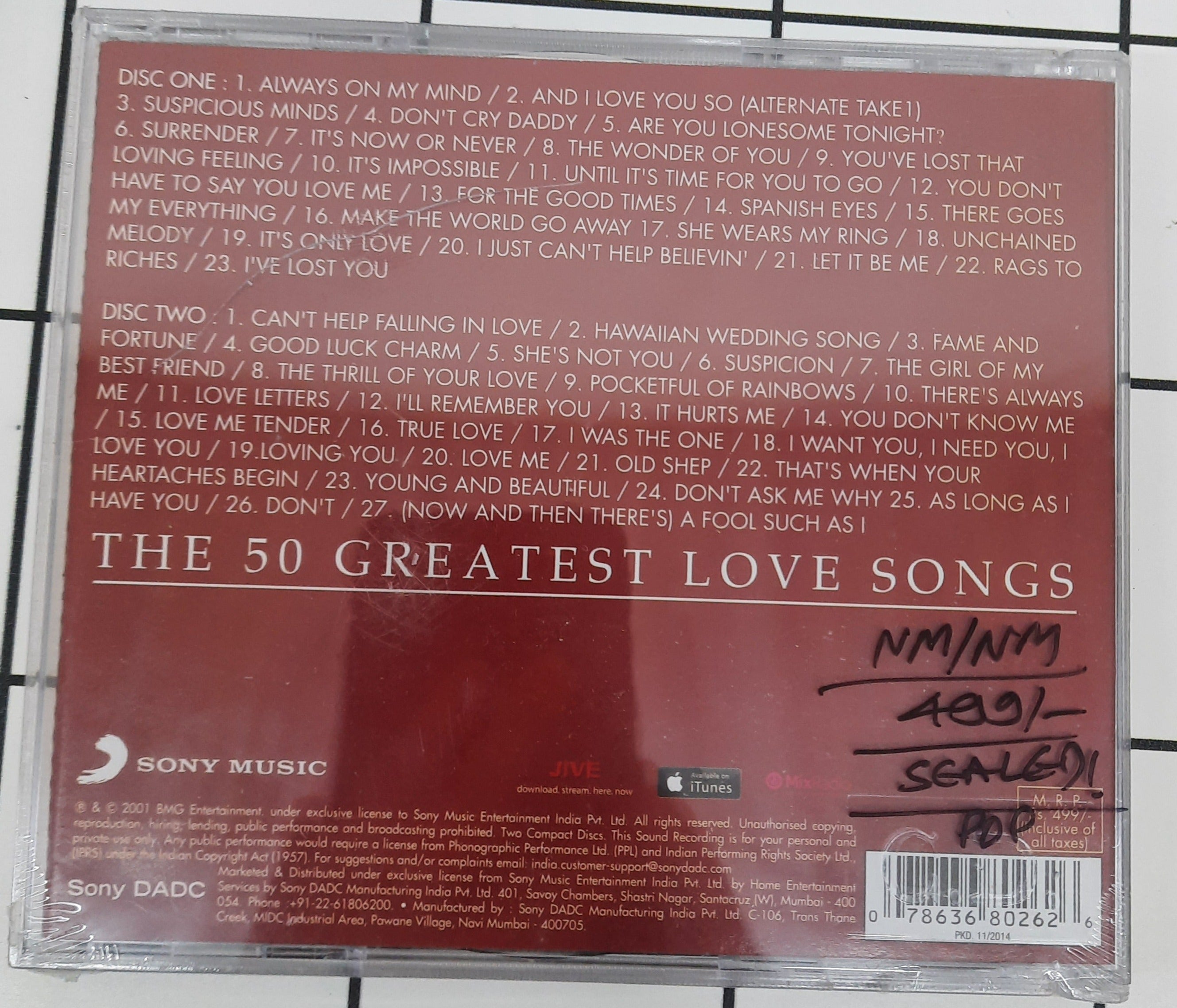 Elvis - The 50 Greatest Love Songs (CD)