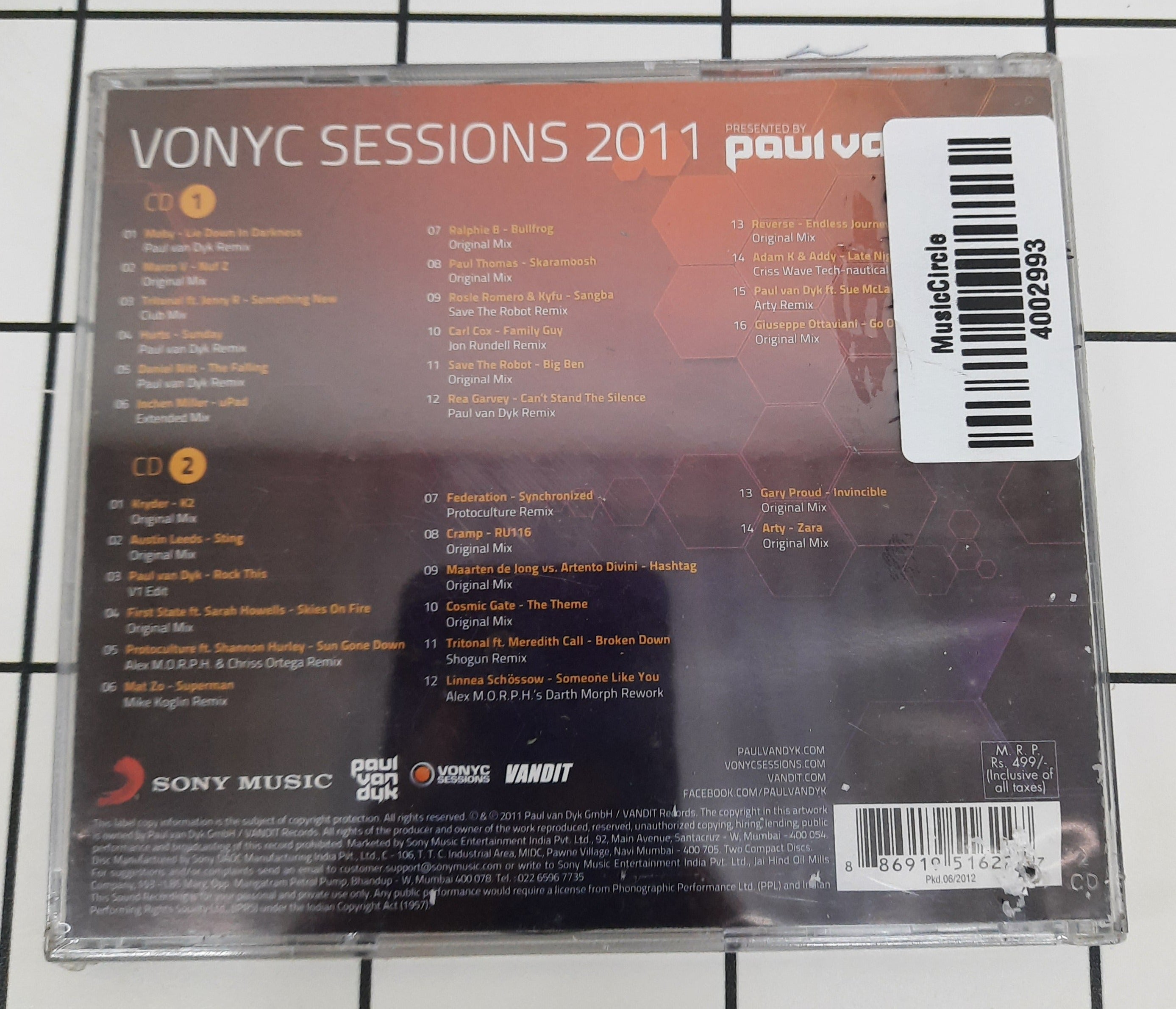 Paul Van Duk - Vonyc Sessions 2011 (CD)