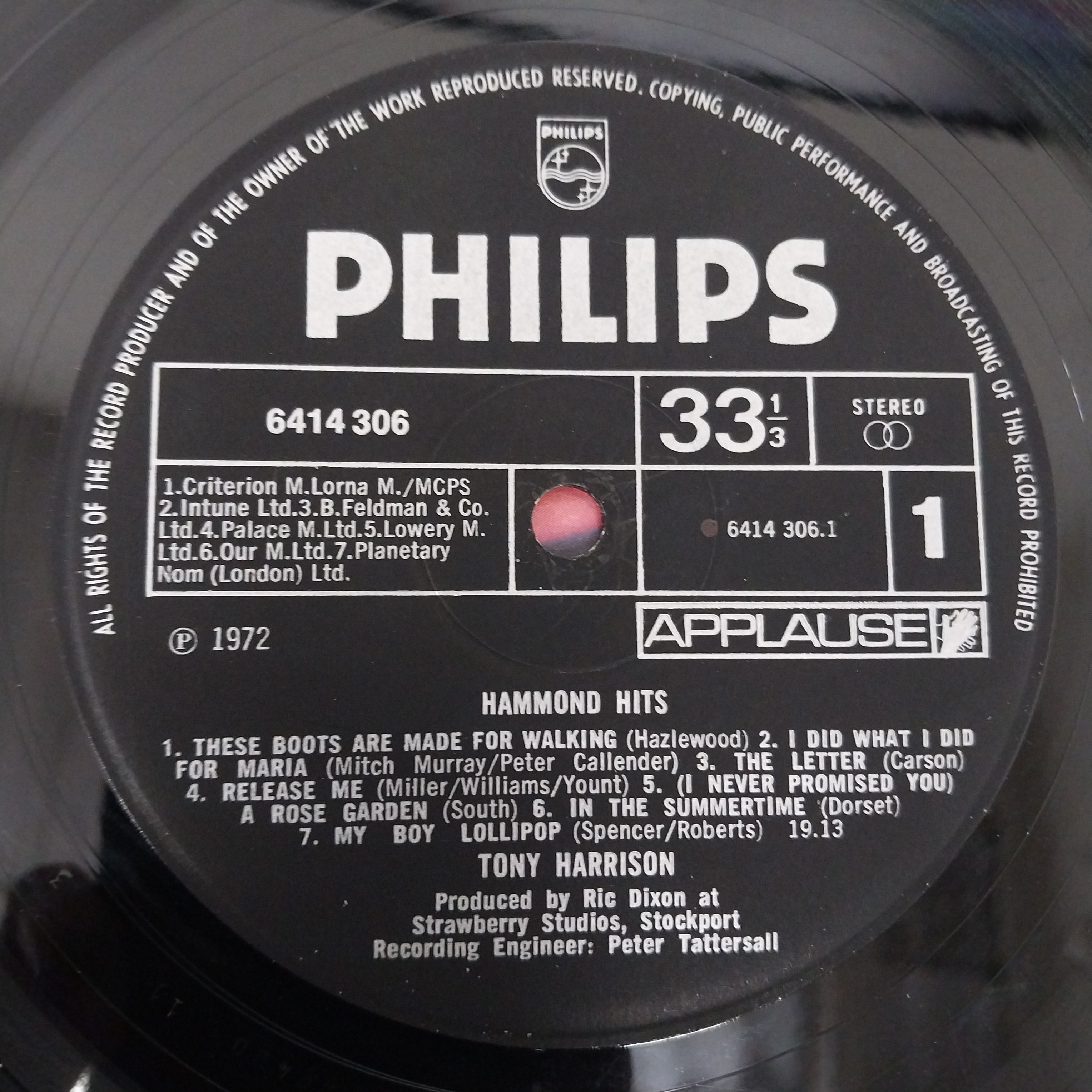 Tony Harrison (5) - Hammond Hits (Vinyl)