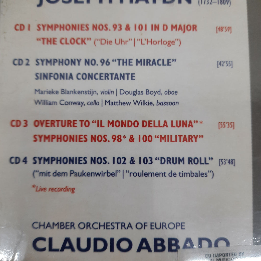 Claudio Abbado - Chamber Orchestra Of Europe  (CD)