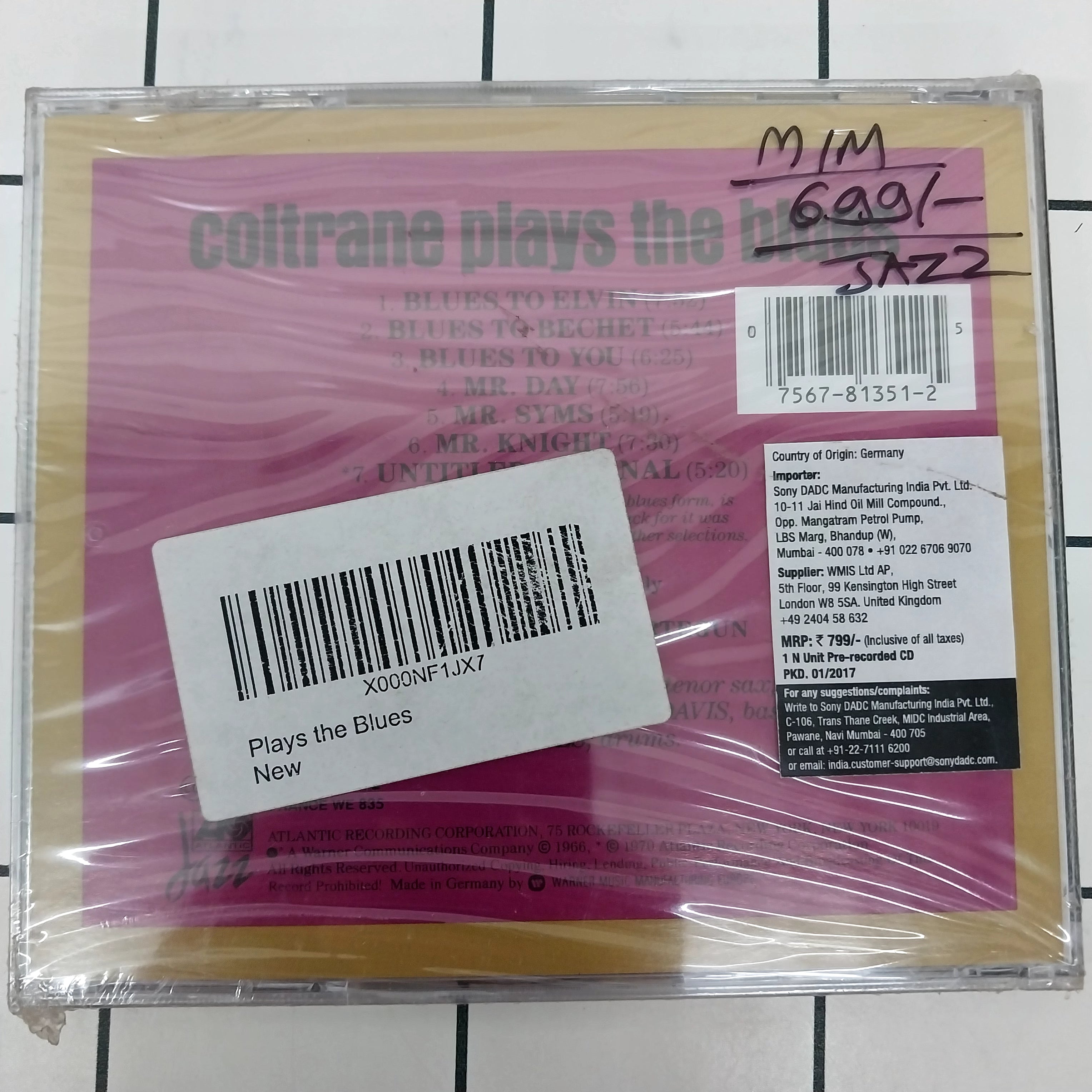 John Coltrane - Coltrane Plays The Blues (CD)