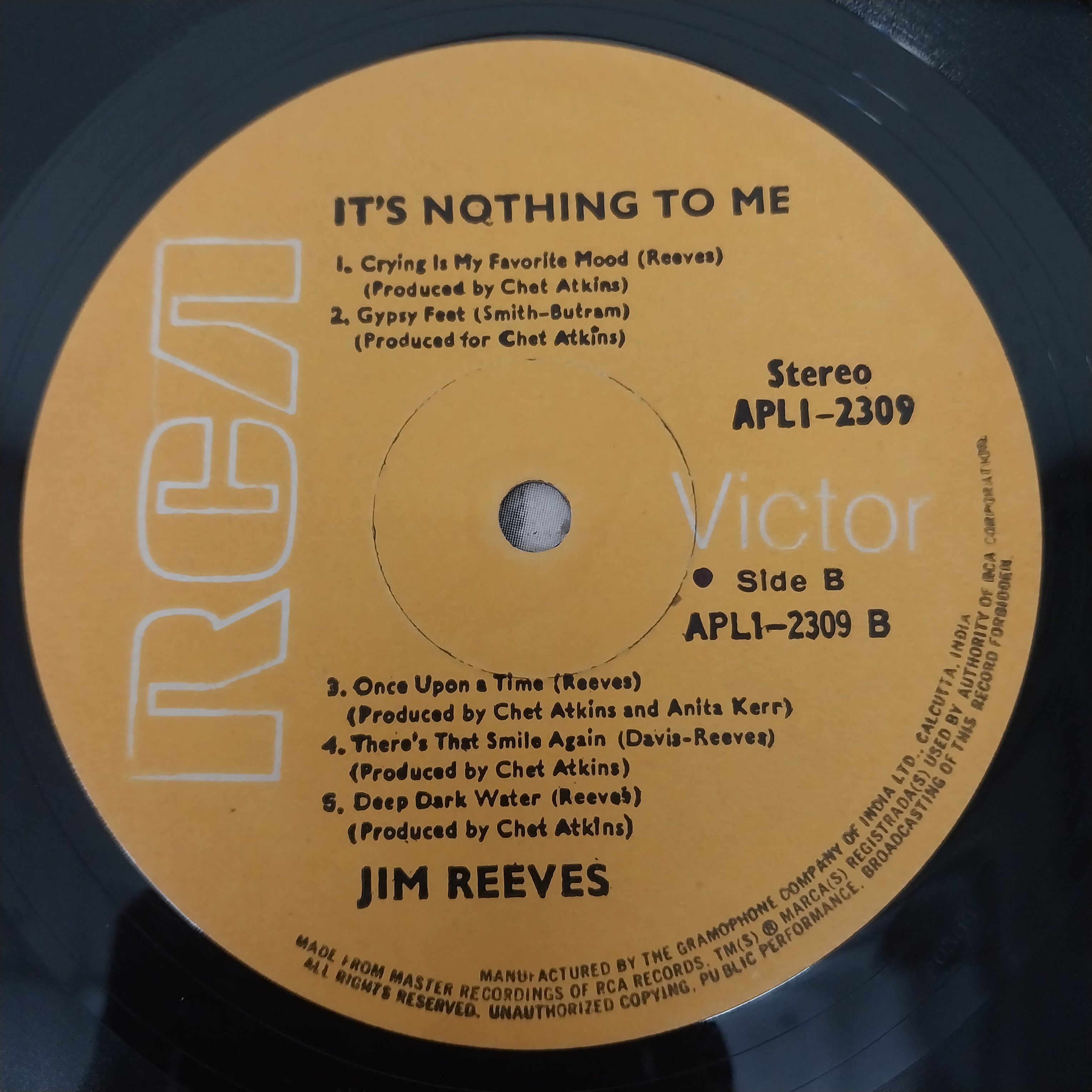 Jim Reeves - It's Nothin' to Me (Vinyl)