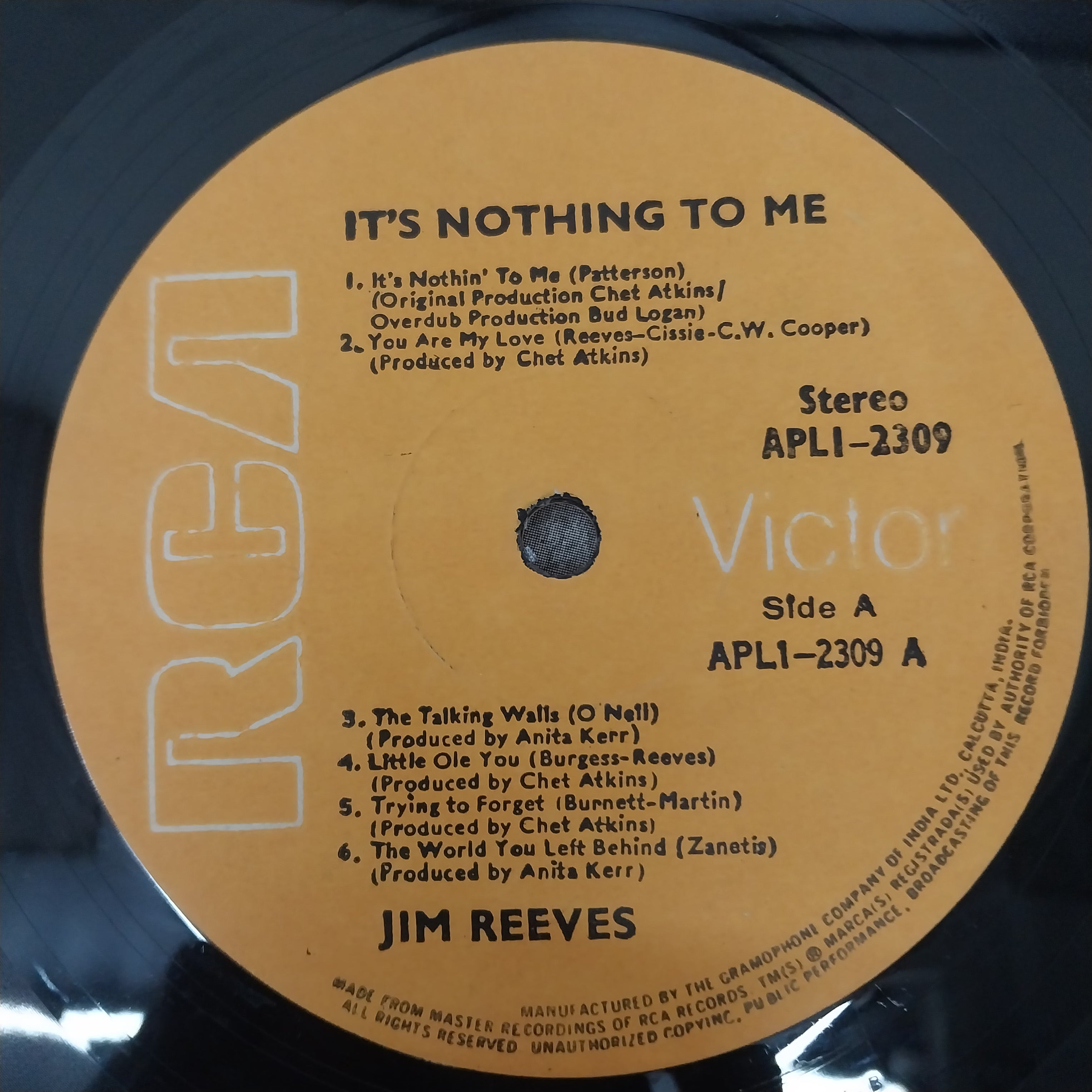 Jim Reeves - It's Nothin' to Me (Vinyl)