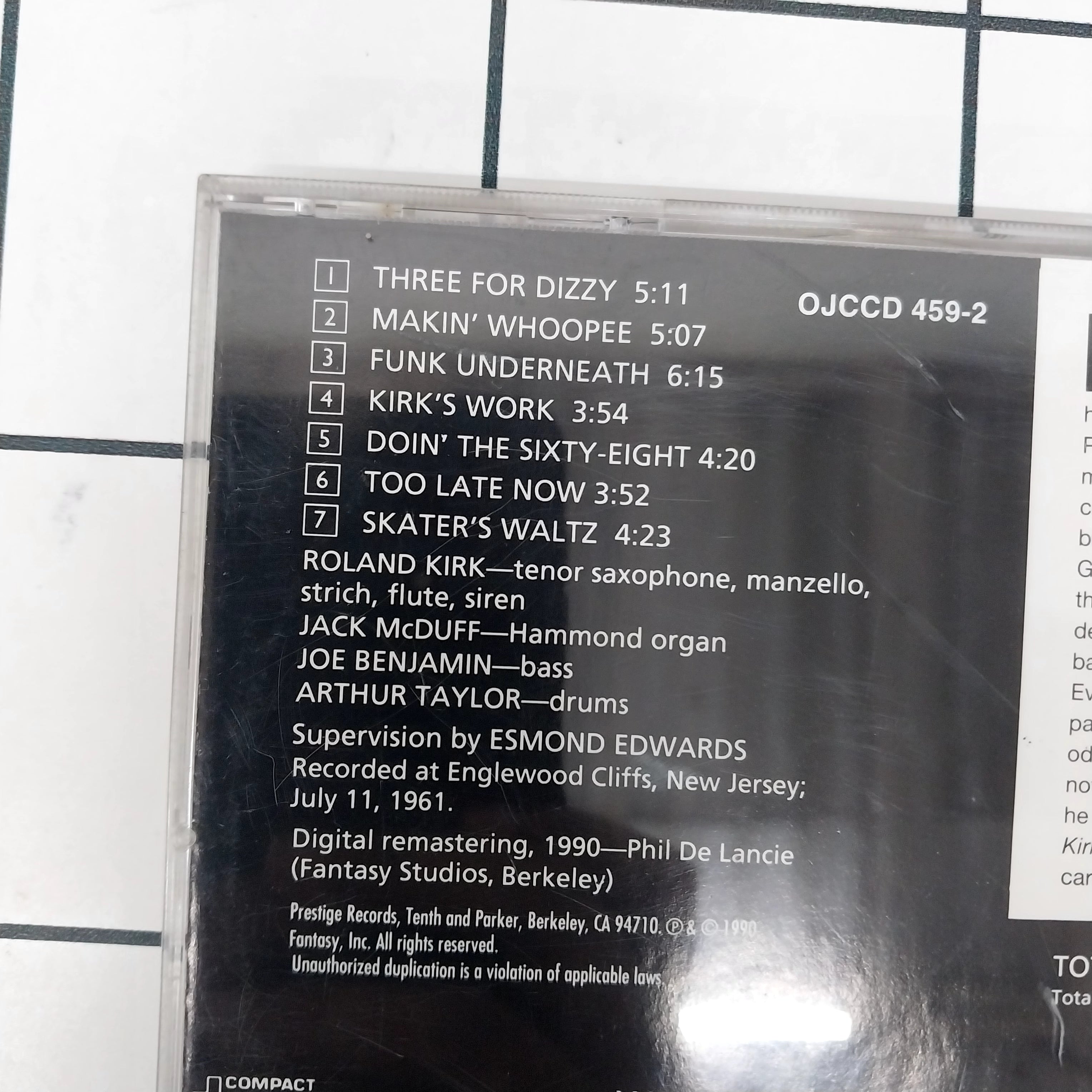 Roland Kirk With Brother Jack McDuff - Kirk's Work (CD)