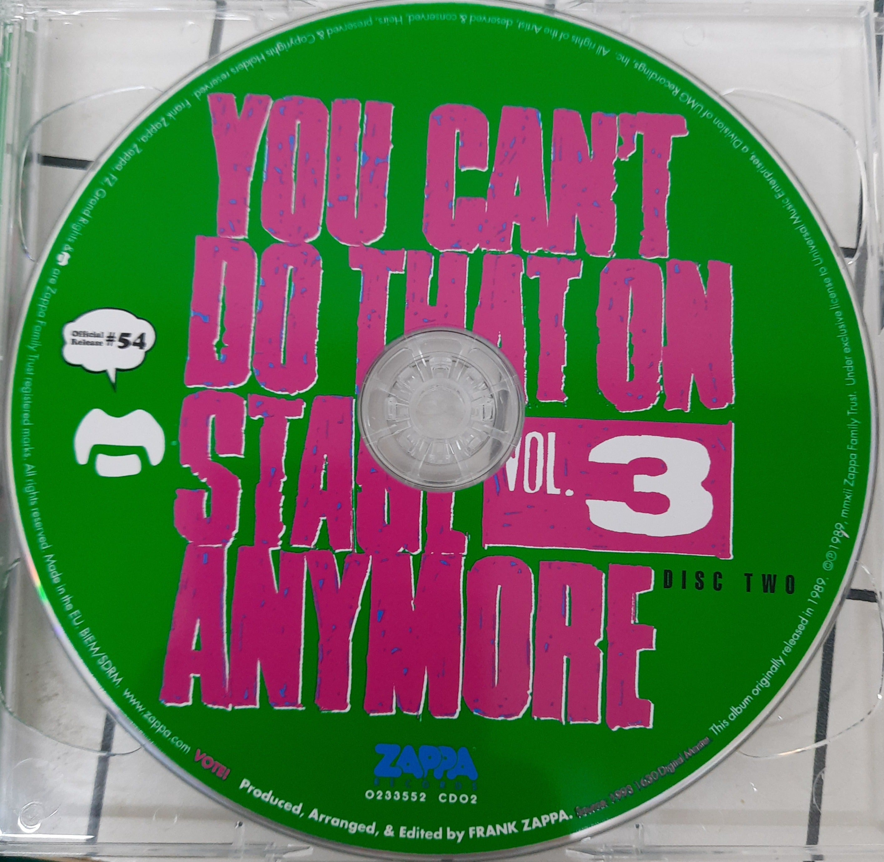 Frank Zappa - You Can't Do That On Stage Anymore Vol. 3 (CD) (2)