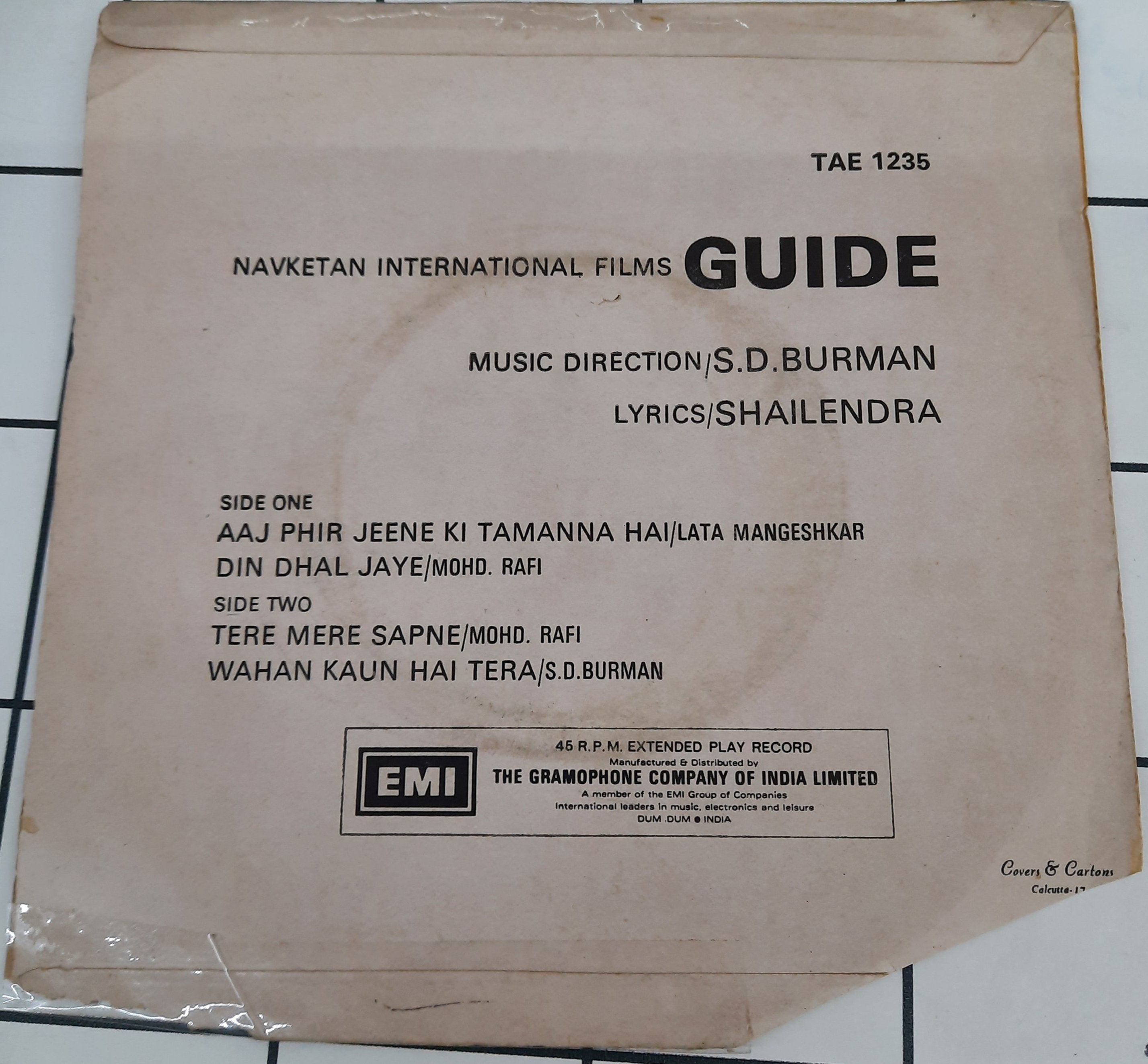 S. D. Burman, Shailendra - Guide (45-RPM)