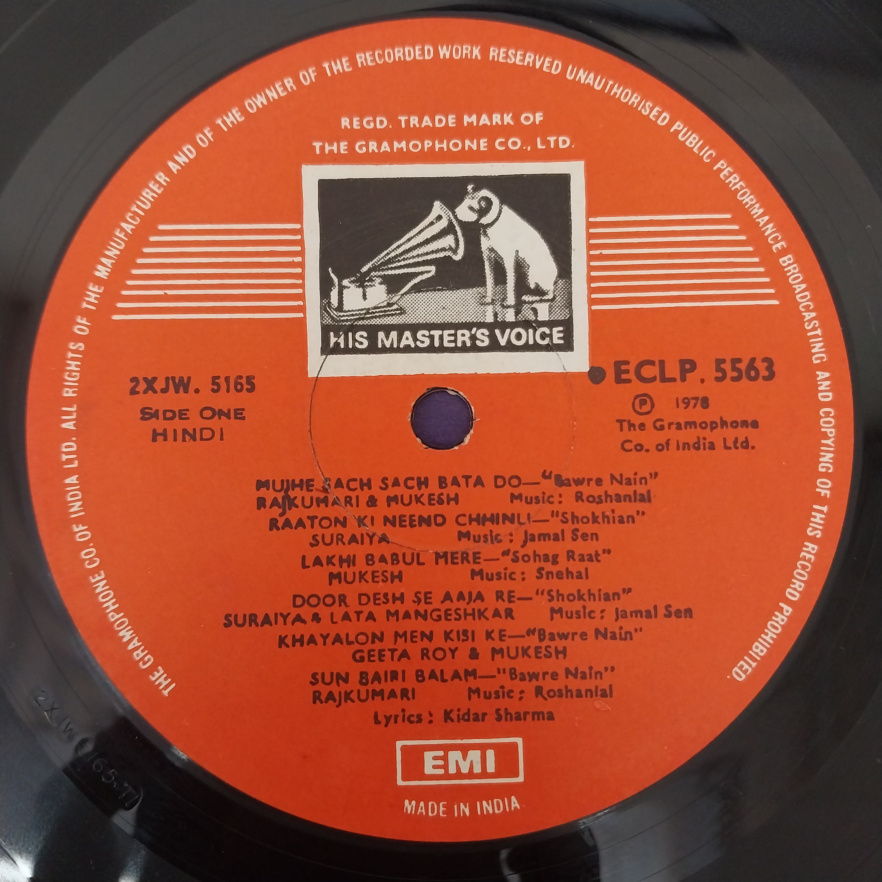 Kidar Sharma - Songs To Remember From Hindi Films - The Creations Of Kidar Sharma (Vinyl)