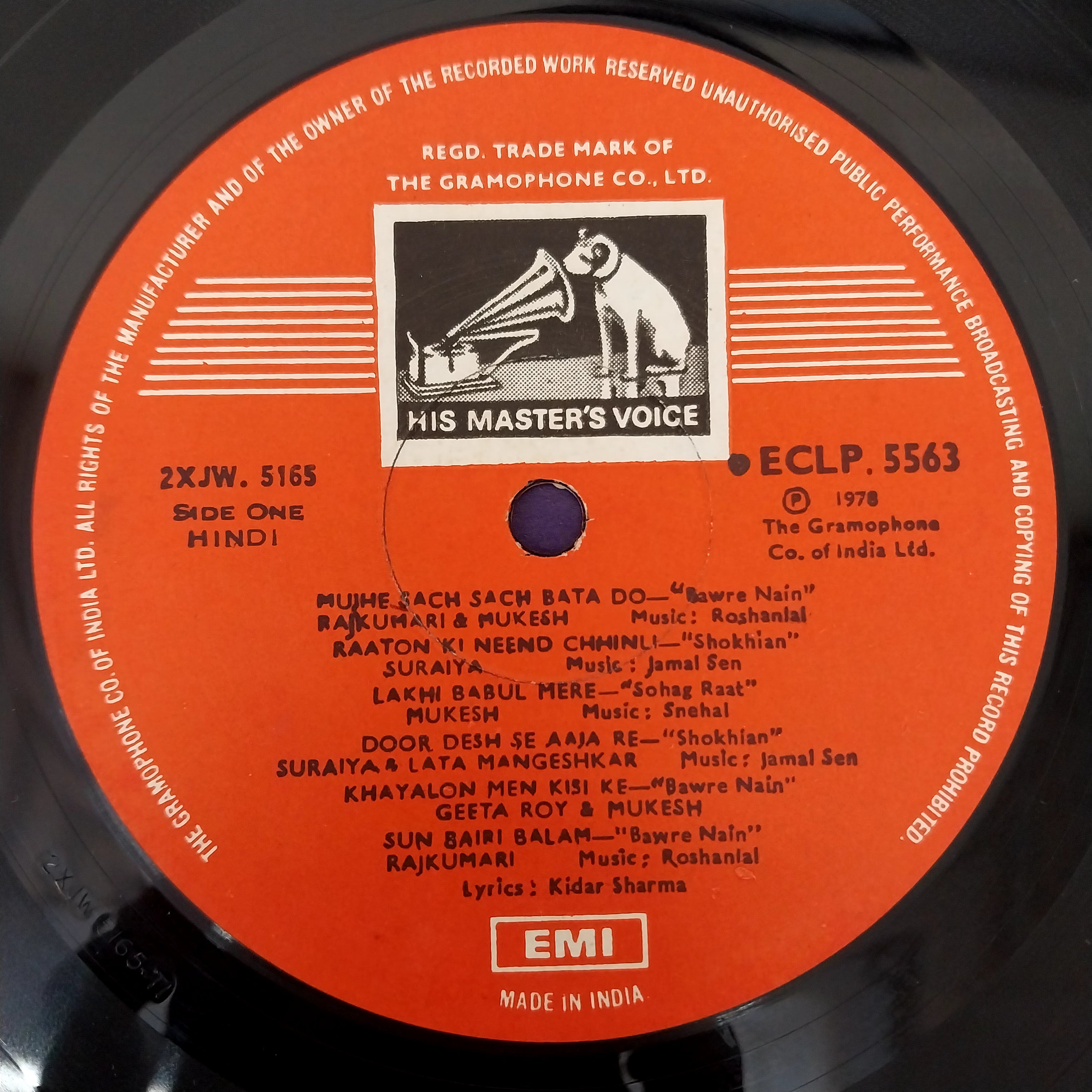 Kidar Sharma - Songs To Remember From Hindi Films - The Creations Of Kidar Sharma (Vinyl)