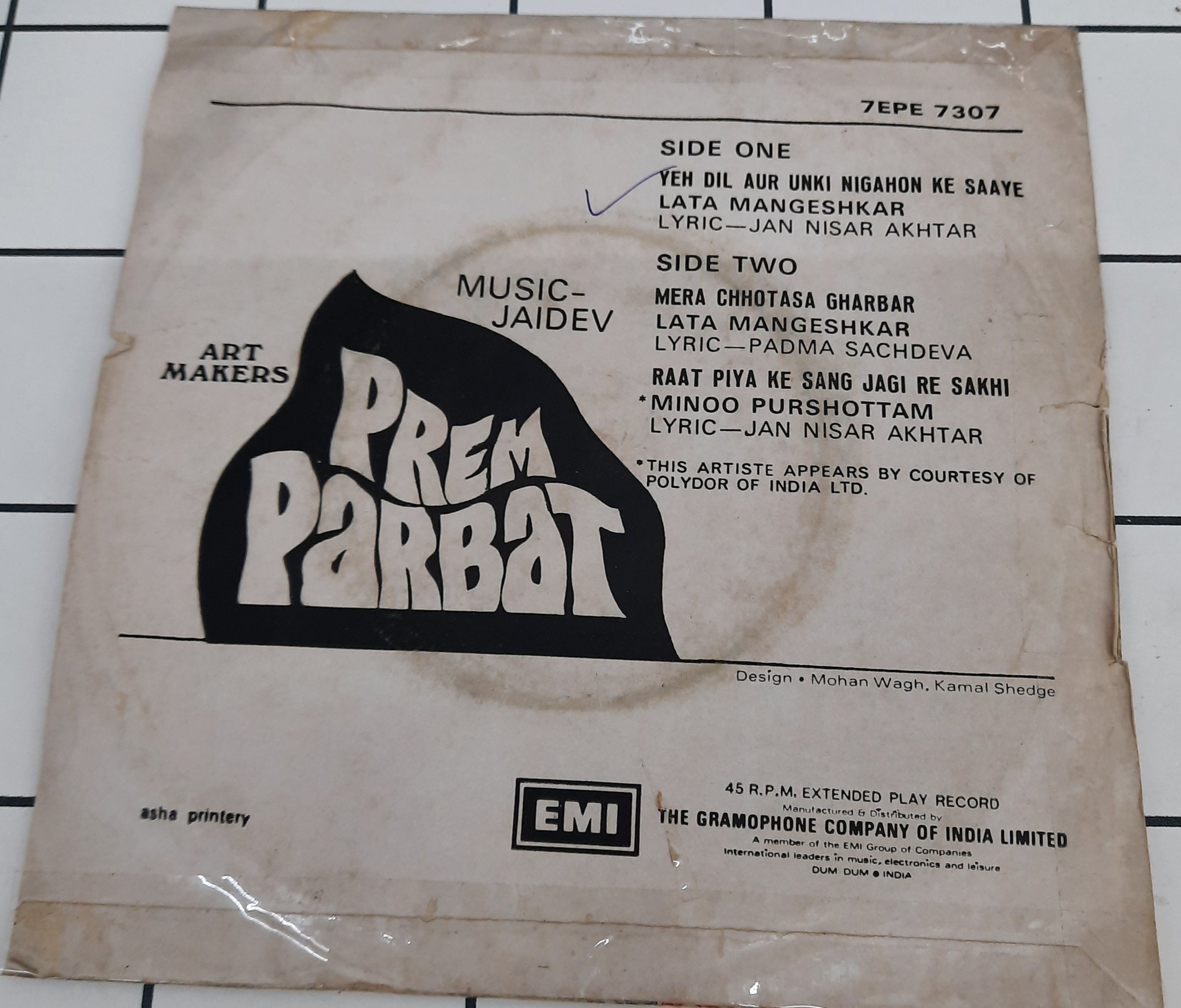 Jaidev - Prem Parbat (45-RPM)