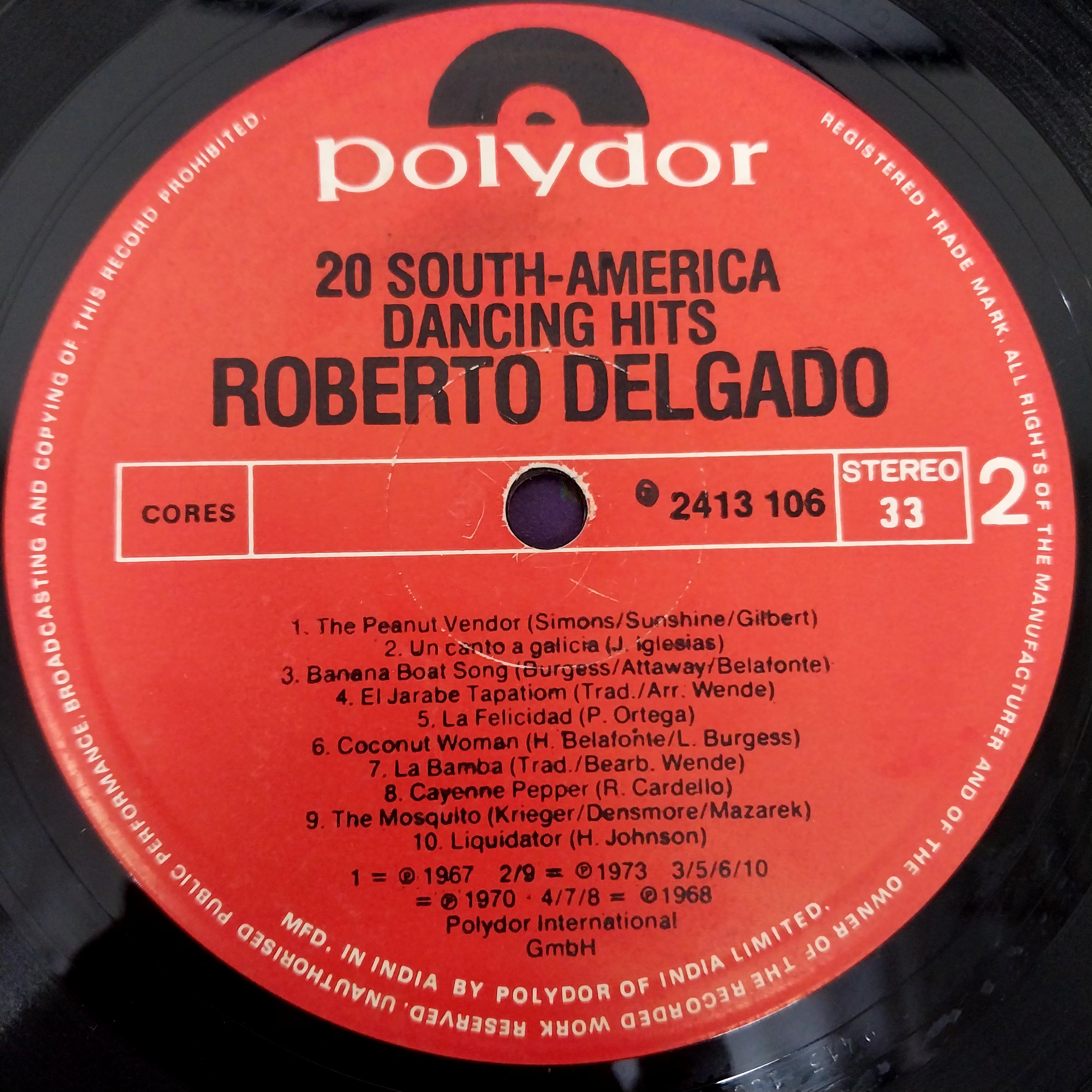 Roberto Delgado - 20 South American Dancing Hits (Vinyl)