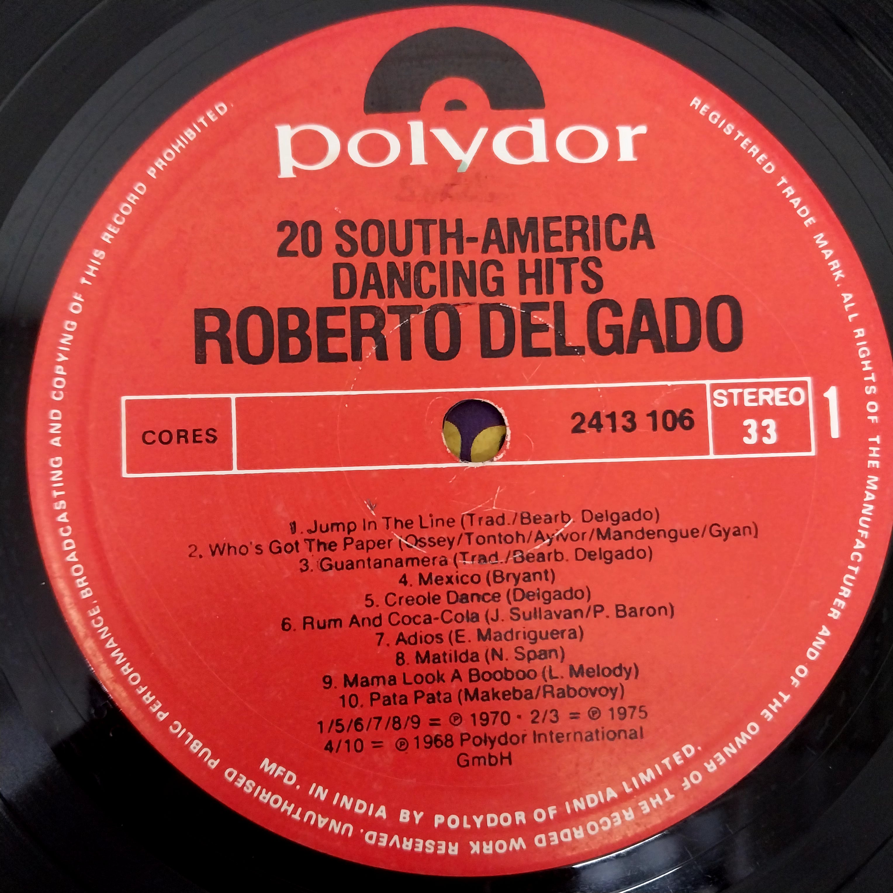 Roberto Delgado - 20 South American Dancing Hits (Vinyl)