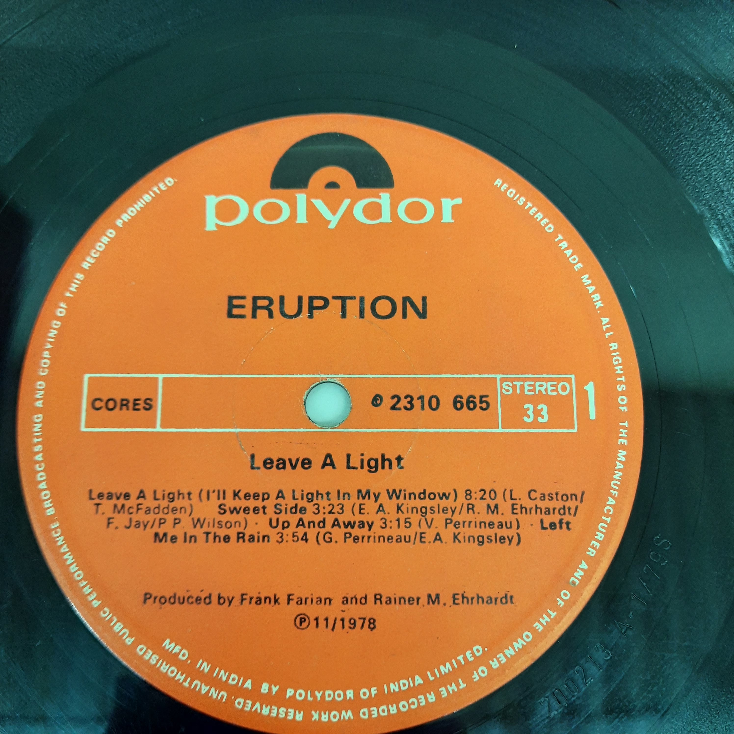 Eruption (4) - Leave A Light (Vinyl)