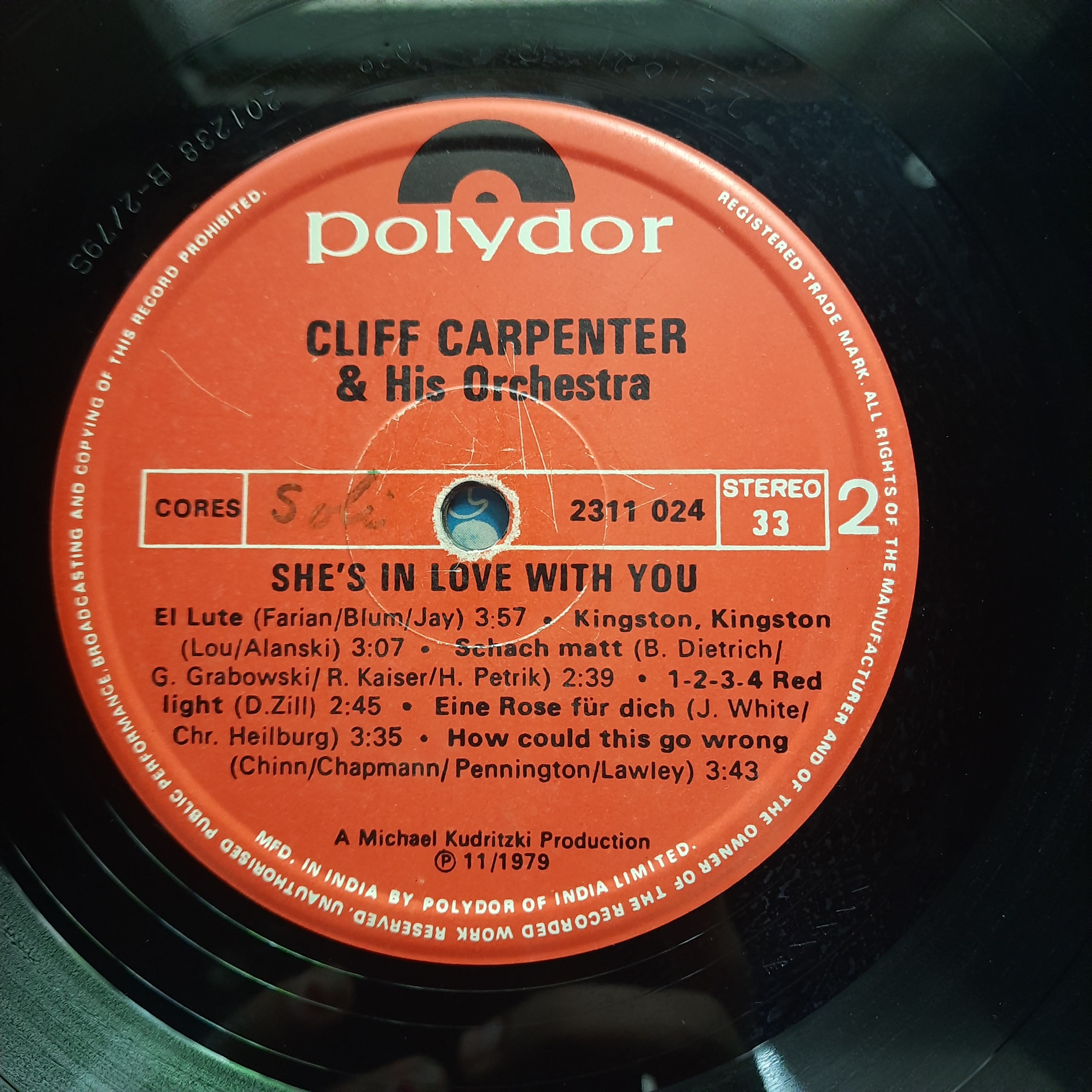 Cliff Carpenter - She'S In Love With You (Vinyl)