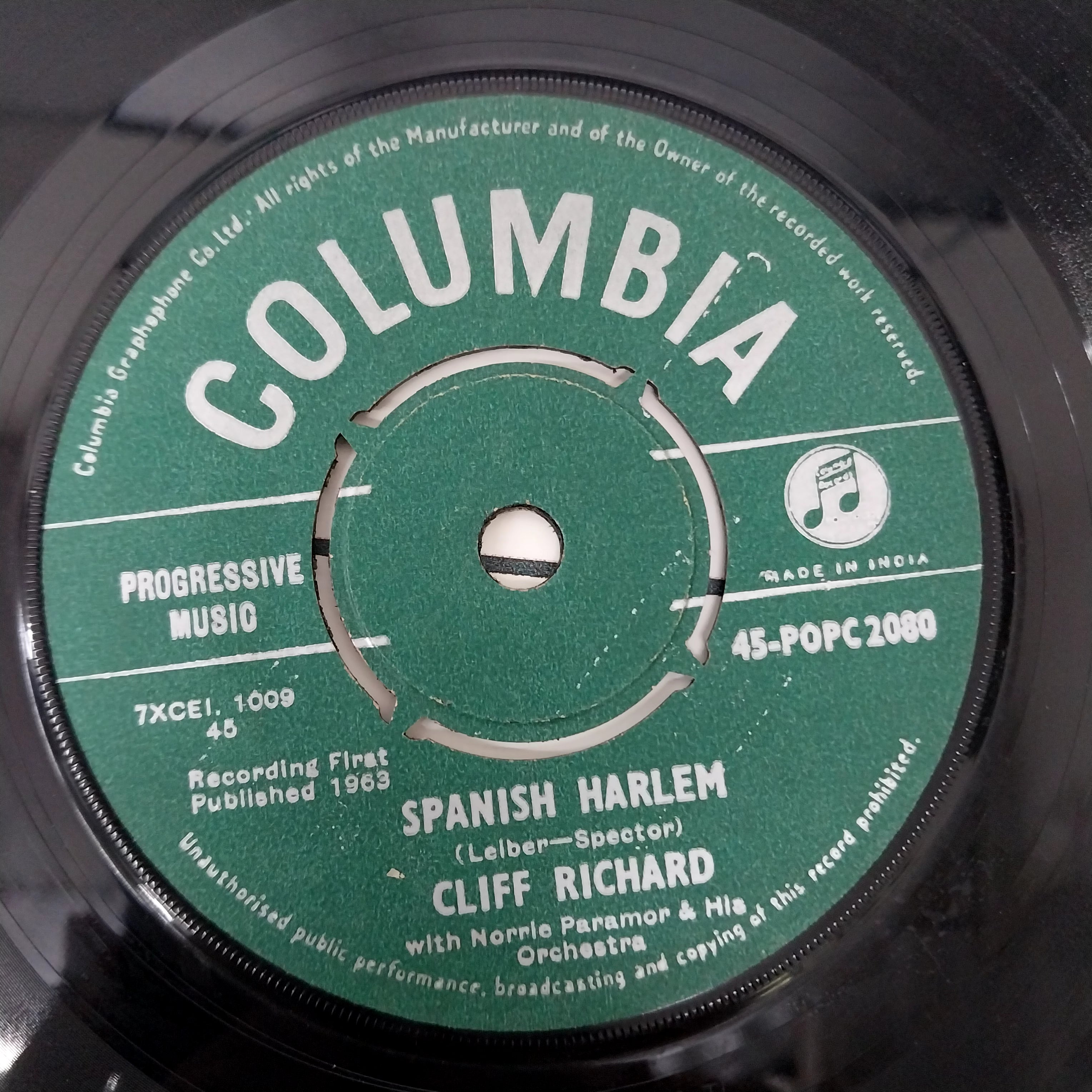 Cliff Richard With Norrie Paramor & His Orchestra* / Cliff Richard & The Shadows - Spanish Harlem / Evergreen Tree (45-RPM)
