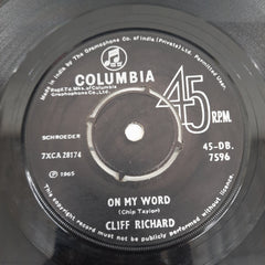 Cliff Richard & The Shadows - On My Word / Just A Little Bit Too Late (45-RPM)