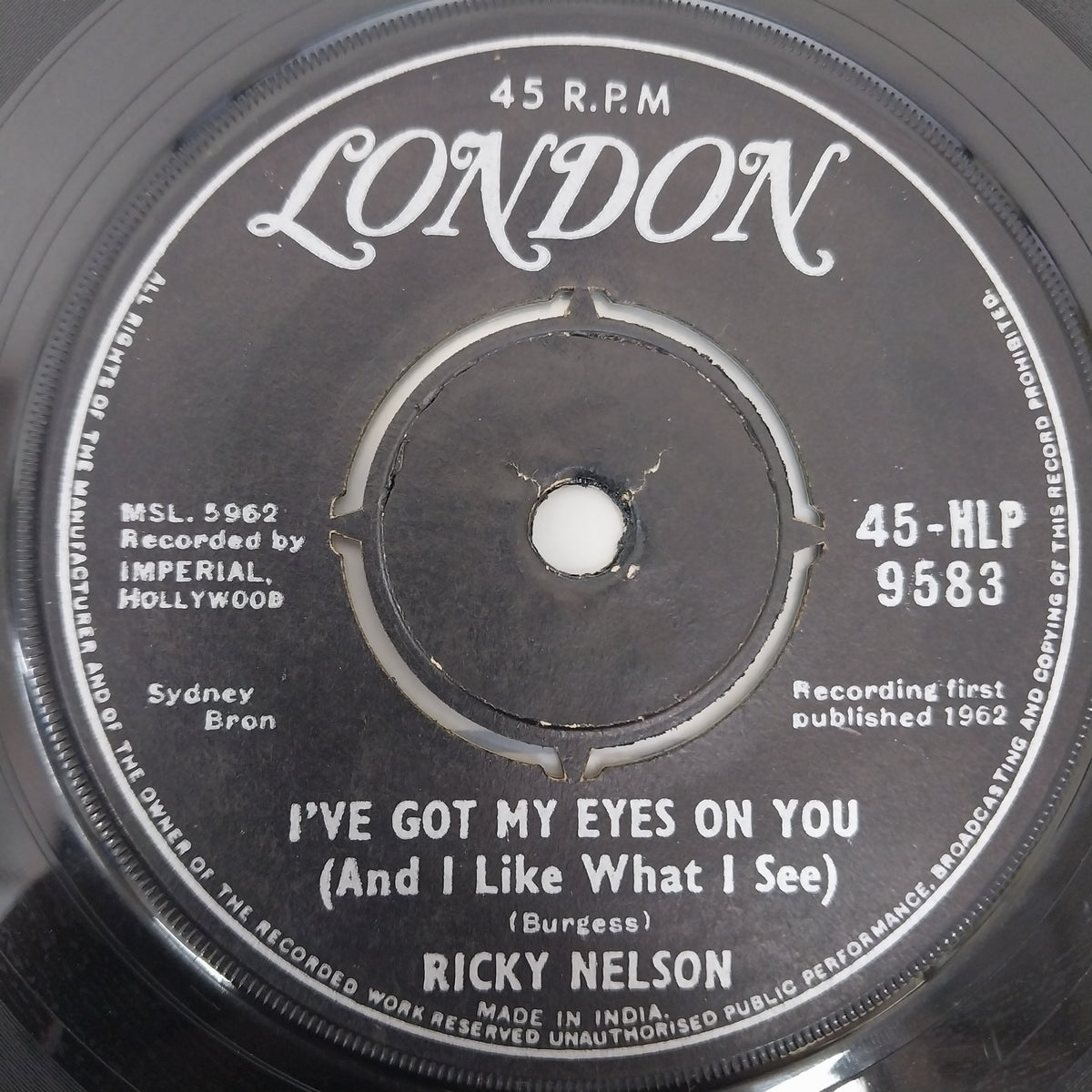 Ricky Nelson (2) - Teen Age Idol / I've Got My Eyes On You (And I Like What I See) (45-RPM)