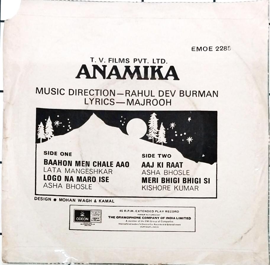 R. D. Burman, Majrooh Sultanpuri - Anamika (45-RPM)