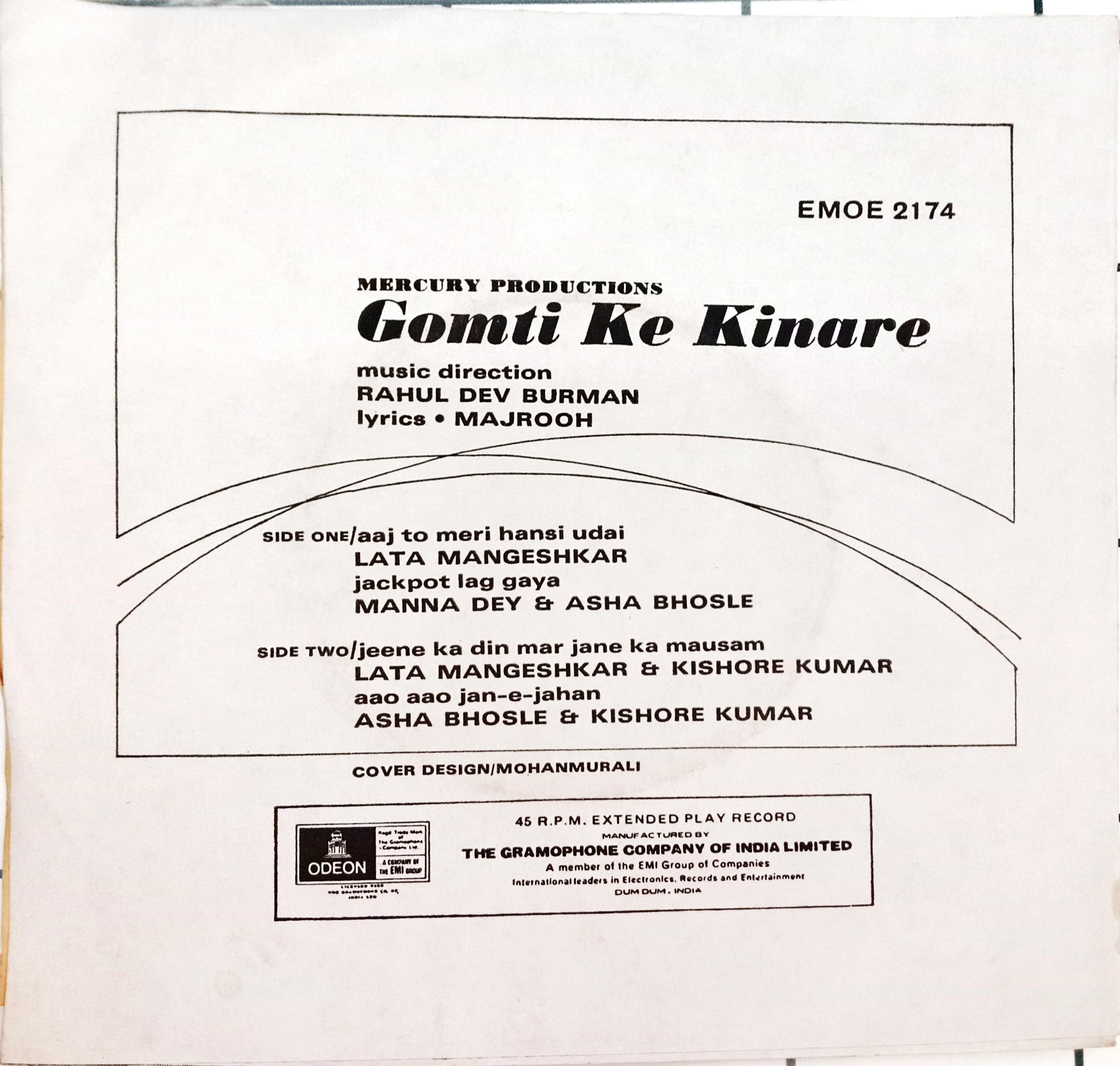 R. D. Burman -  Gomti Ke Kinare (45-RPM)