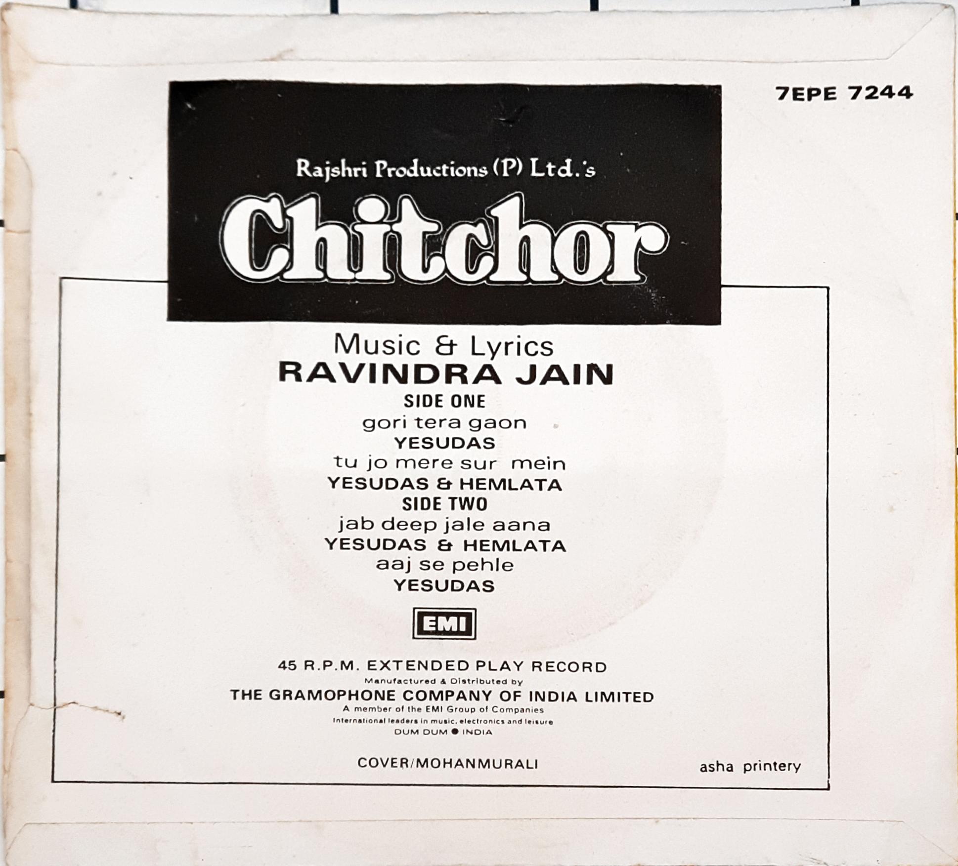 Ravindra Jain - Chitchor (45-RPM)