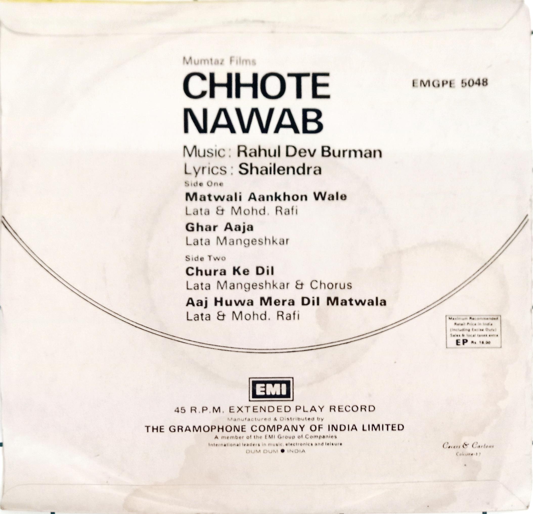 Rahul Dev Burman - Chhote Nawab (45-RPM)