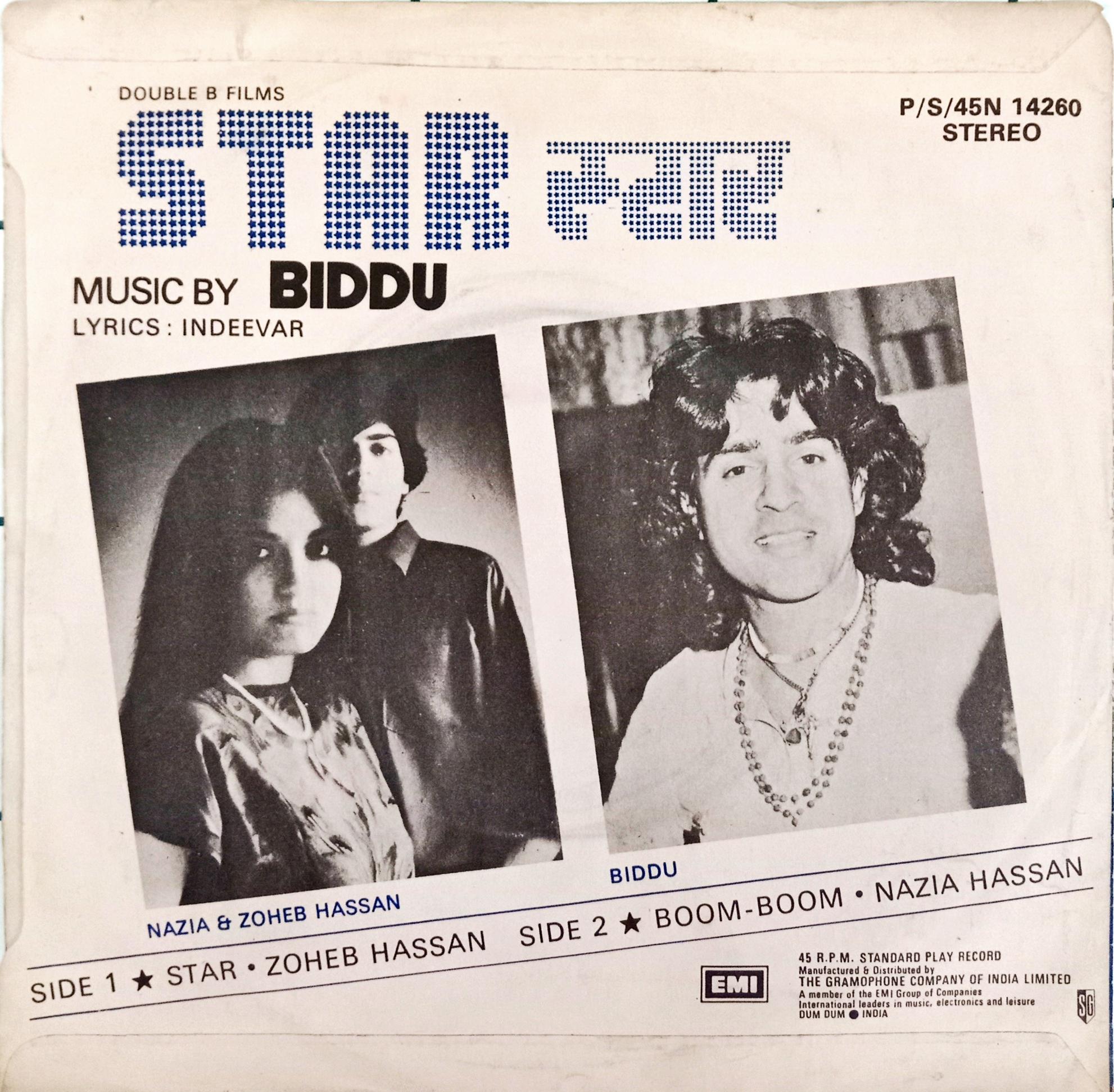 Nazia*, Zoheb Hassan, Biddu - Star (45-RPM)